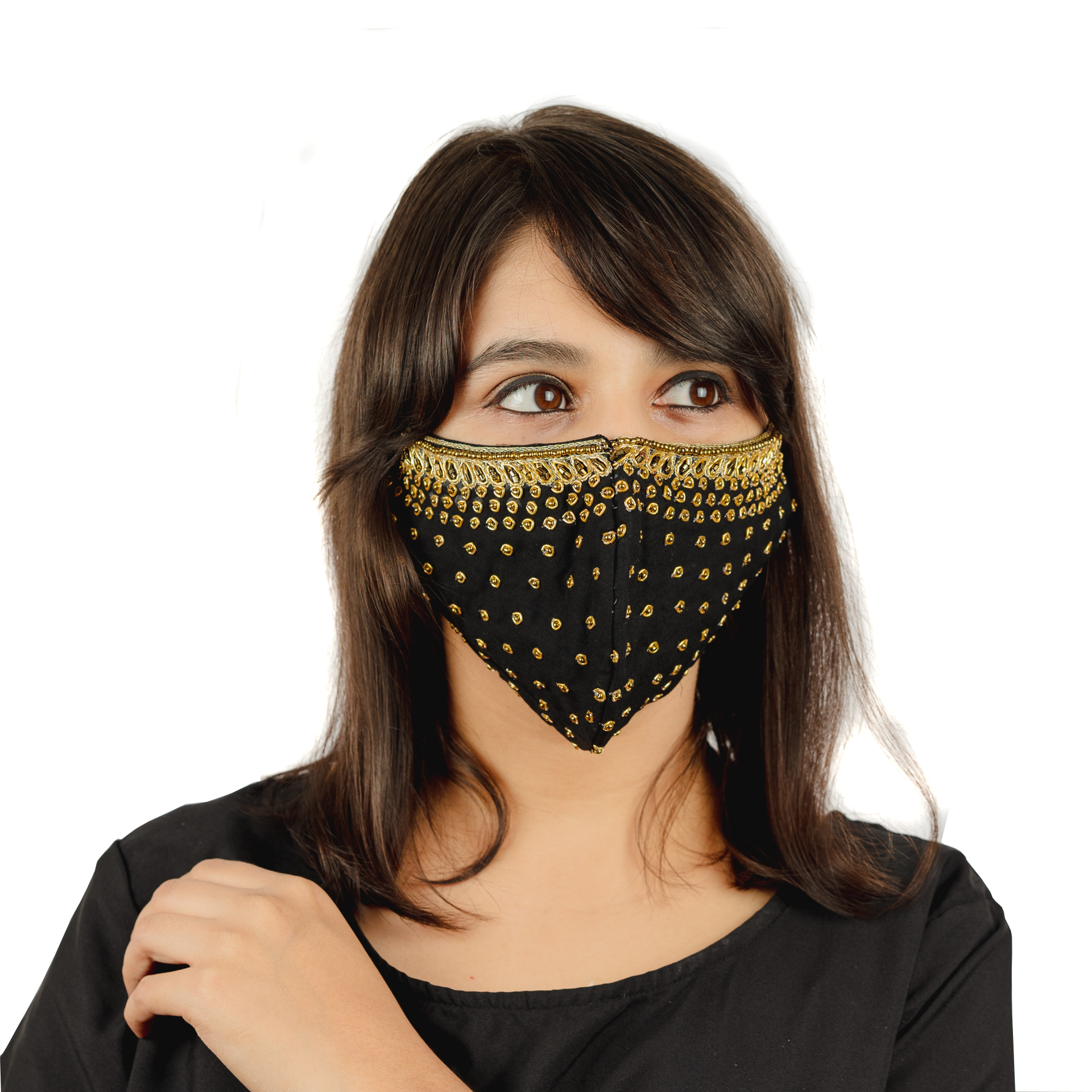 Polka Dot Embroidered Face Mask - 6 Colors, Pack of 1 - Reusable & Breathable for Daily Wear, Work, and Travel