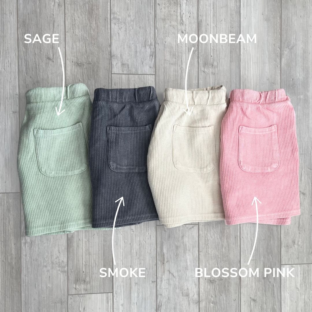 Men's Sage Green Corded Shorts - Comfortable Casual Summer Shorts for Outdoor Activities, Hiking, and Travel