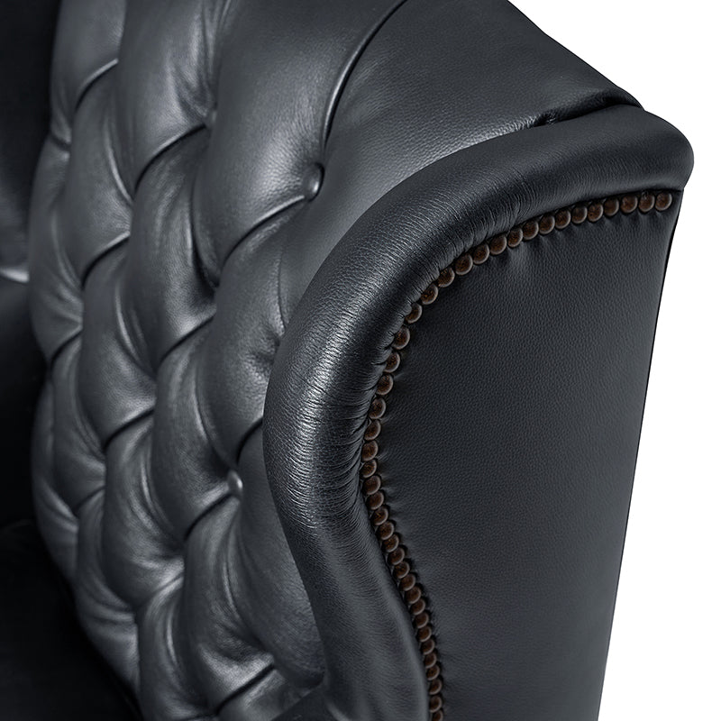 Premium Ashtin Genuine Leather Office Chair - Ergonomic Executive Desk Chair with Adjustable Height & Lumbar Support - Perfect for Home Office, Conference Rooms & Workspaces