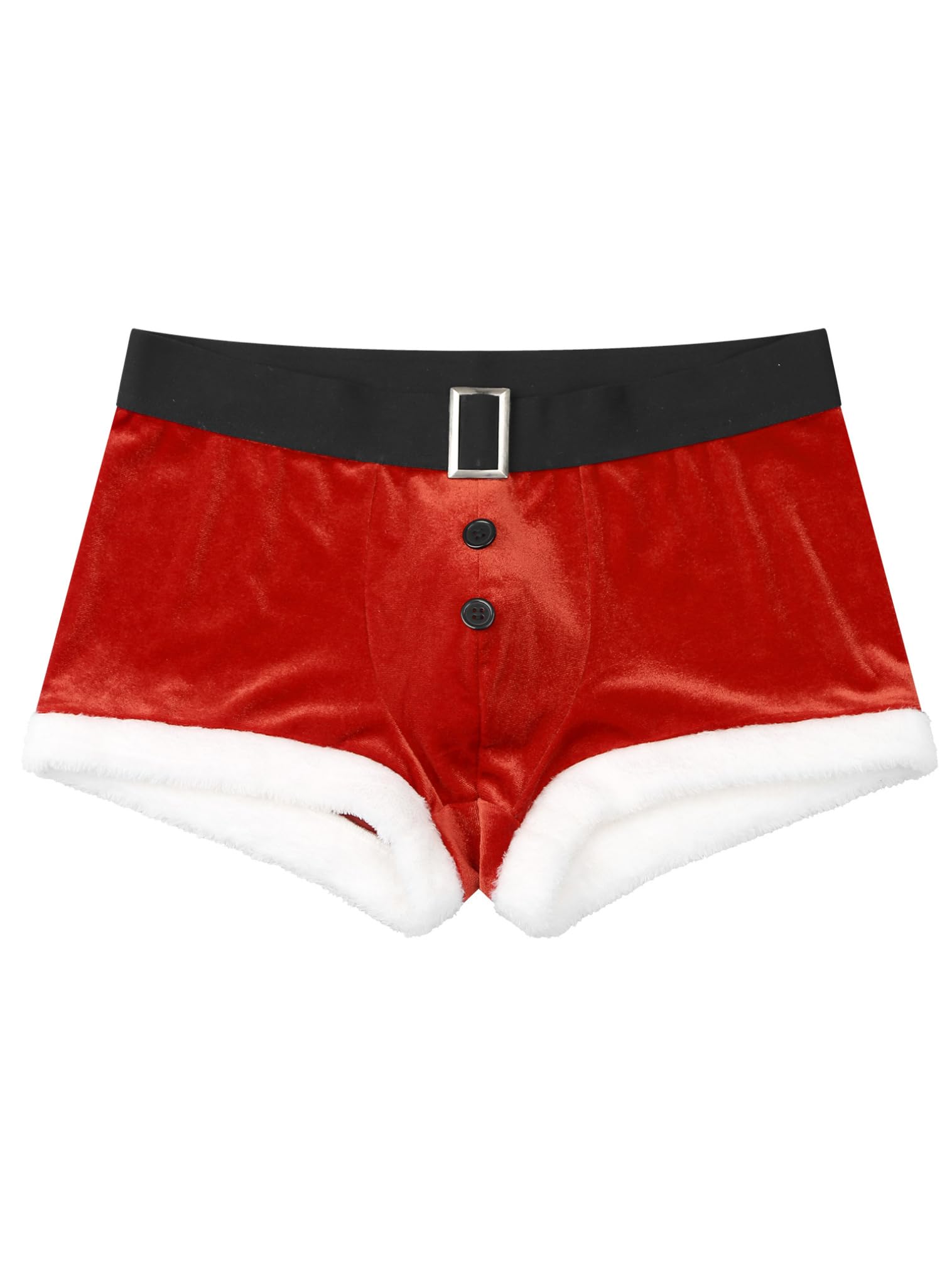 FEESHOW Men's Christmas Holiday Santa Claus Boxer Shorts - Festive Underwear for Xmas Parties & Gifts