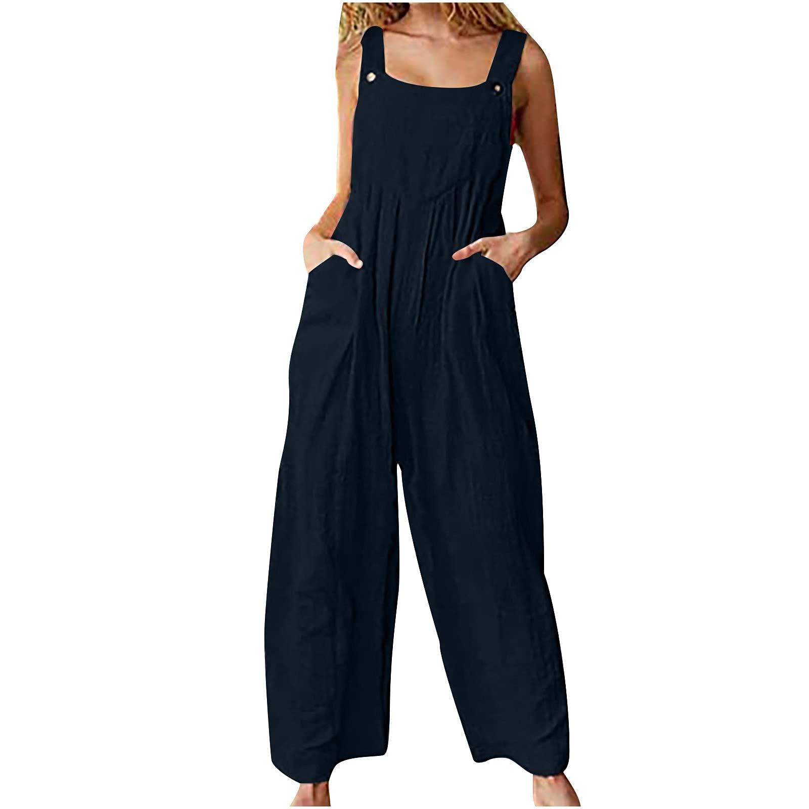 Women's Wide Leg Bib Rompers - Cotton Strap Overalls & Loose Jumpsuit - Casual Maternity Jeans for Pregnancy - Perfect for Everyday Wear, Outdoor Activities & Maternity Photos