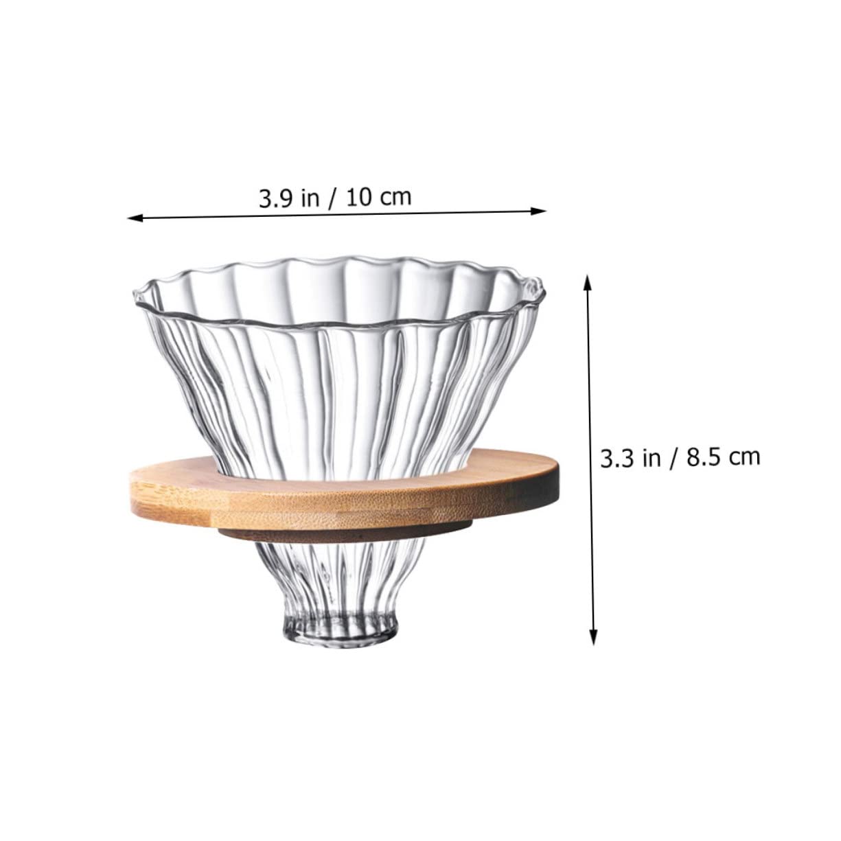 Glass Pour Over Coffee Maker Set - Dripper & Mug for Home Brewing