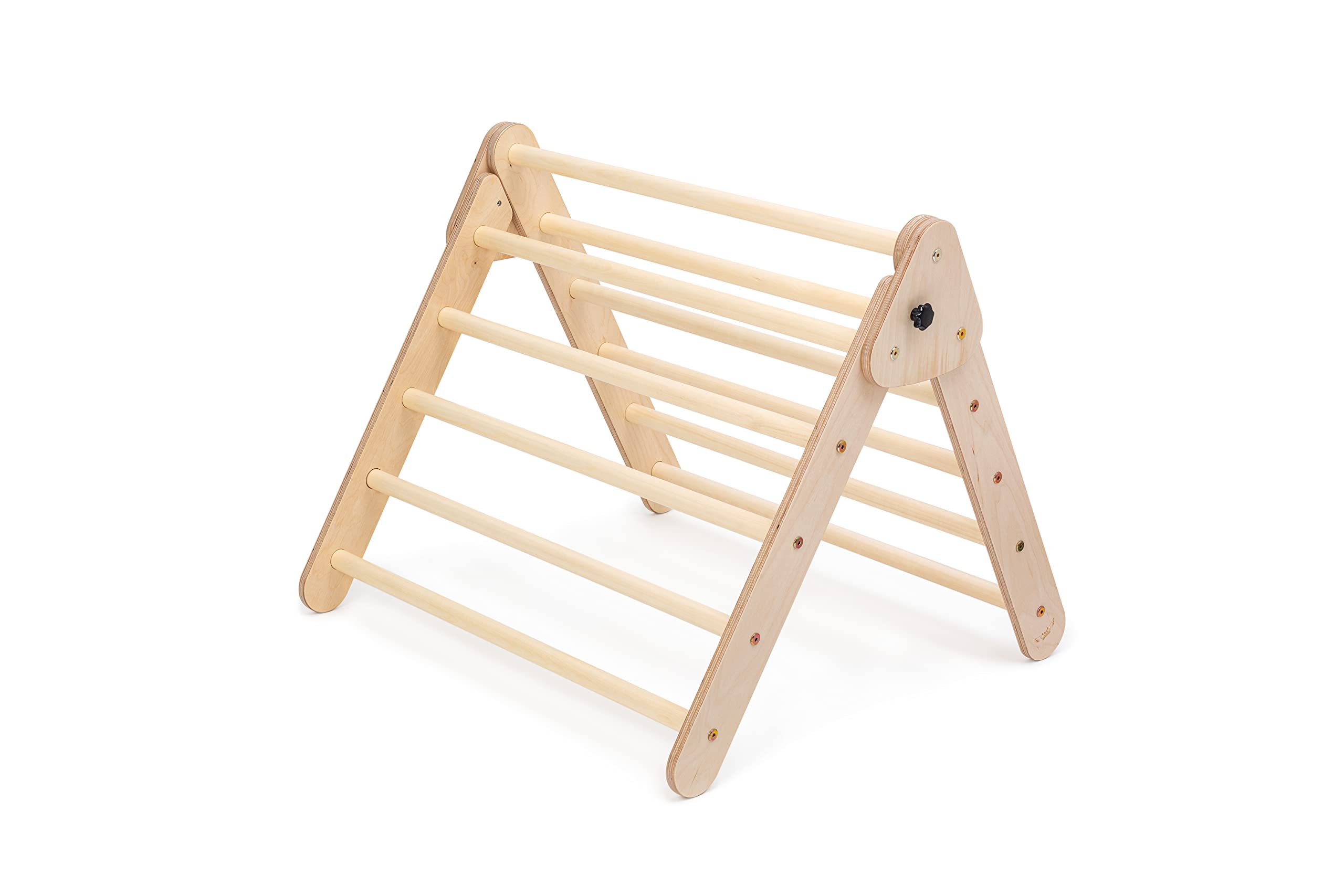 KateHaa Natural Wood Toddler Climbing Triangle - Montessori Climbing Toy for Babies & Kids - Indoor/Outdoor Climbing Frame - Sustainable Wooden Climber for Playroom, Nursery & Backyard Play