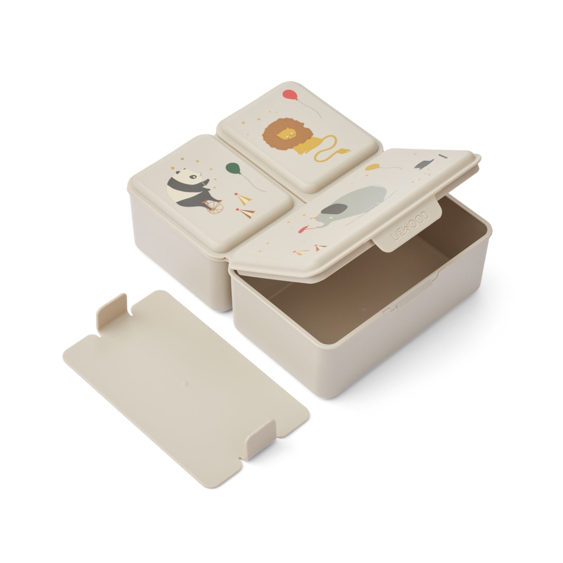 LIEWOOD Insulated Kids Lunch Box - Leak Proof Bento Box for School, Picnic & Travel - Circus & Sandy Color Designs - Perfect for Boys & Girls Lunch Containers