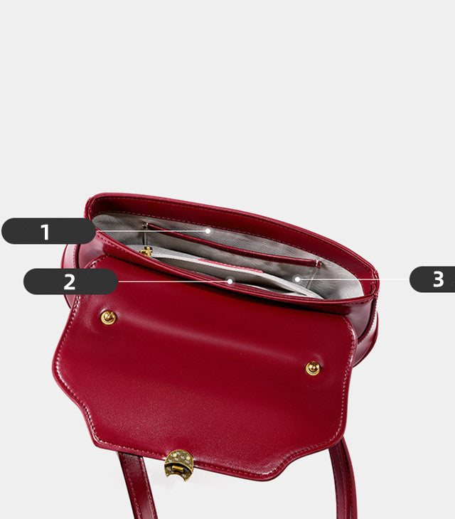 Stylish Small Leather Shoulder Bag for Women - Genuine Leather Crossbody Purse with Adjustable Strap - Perfect for Daily Use, Travel, and Work Commute