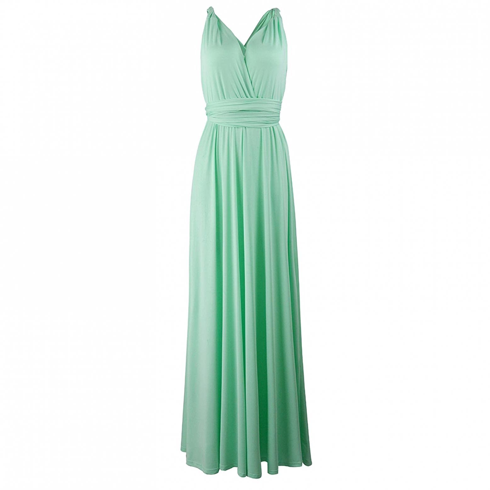 Elegant Women's Formal Wedding Guest Dress - Sexy V-Neck Backless Bandage Maxi Gown for Evening Party, Prom & Special Occasions | Perfect for Cocktail Receptions, Galas & Black Tie Events