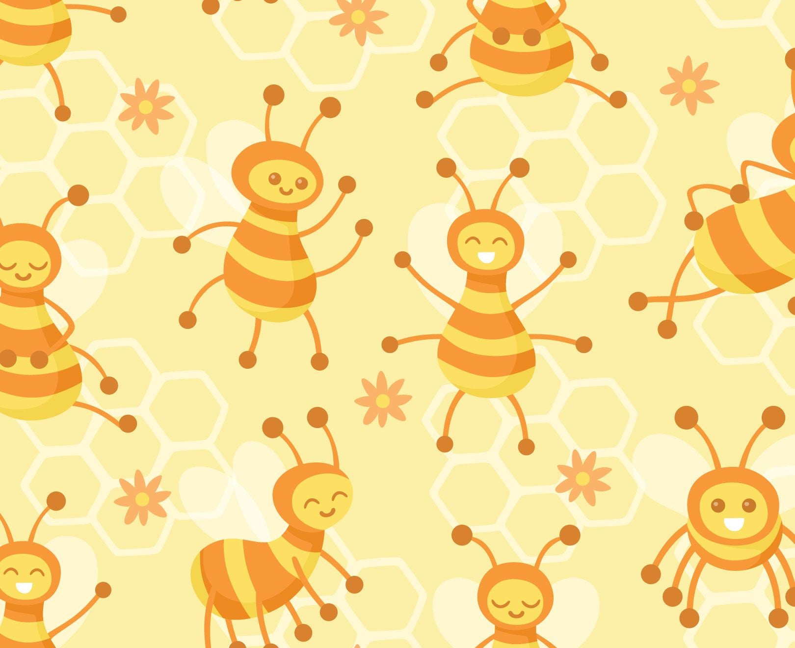 Busy Bees Wallpaper - Vintage Floral Peel and Stick Wallpaper for Nursery, Kids Room & Home Decor - Self-Adhesive Removable Wallpaper for Easy DIY Installation