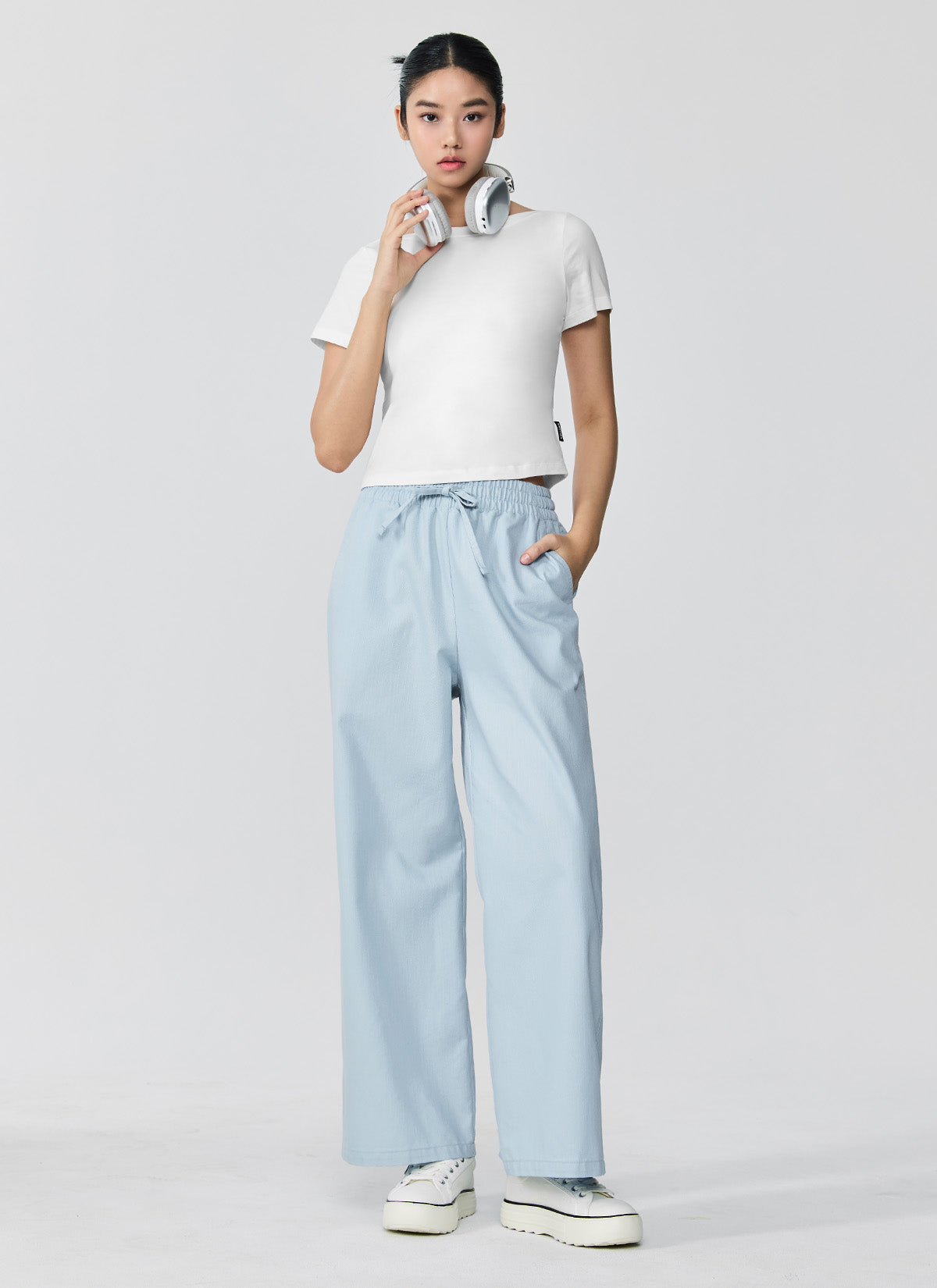 Stylish High Waist Denim Wide Leg Pants for Women - Comfortable & Trendy Casual Wear for Everyday Outfits, Office or Weekend Outings
