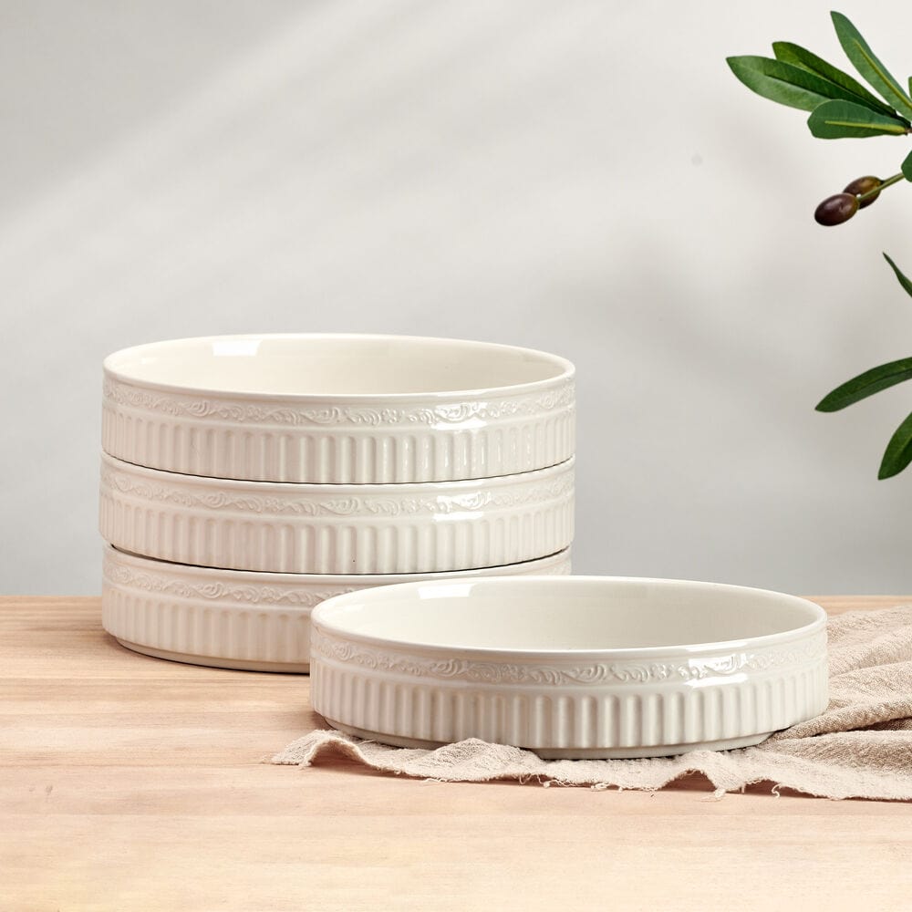 Italian Countryside® 30th Anniversary Set of 4 Stackable Pasta Bowls - Perfect for Dining, Entertaining & Kitchen Storage