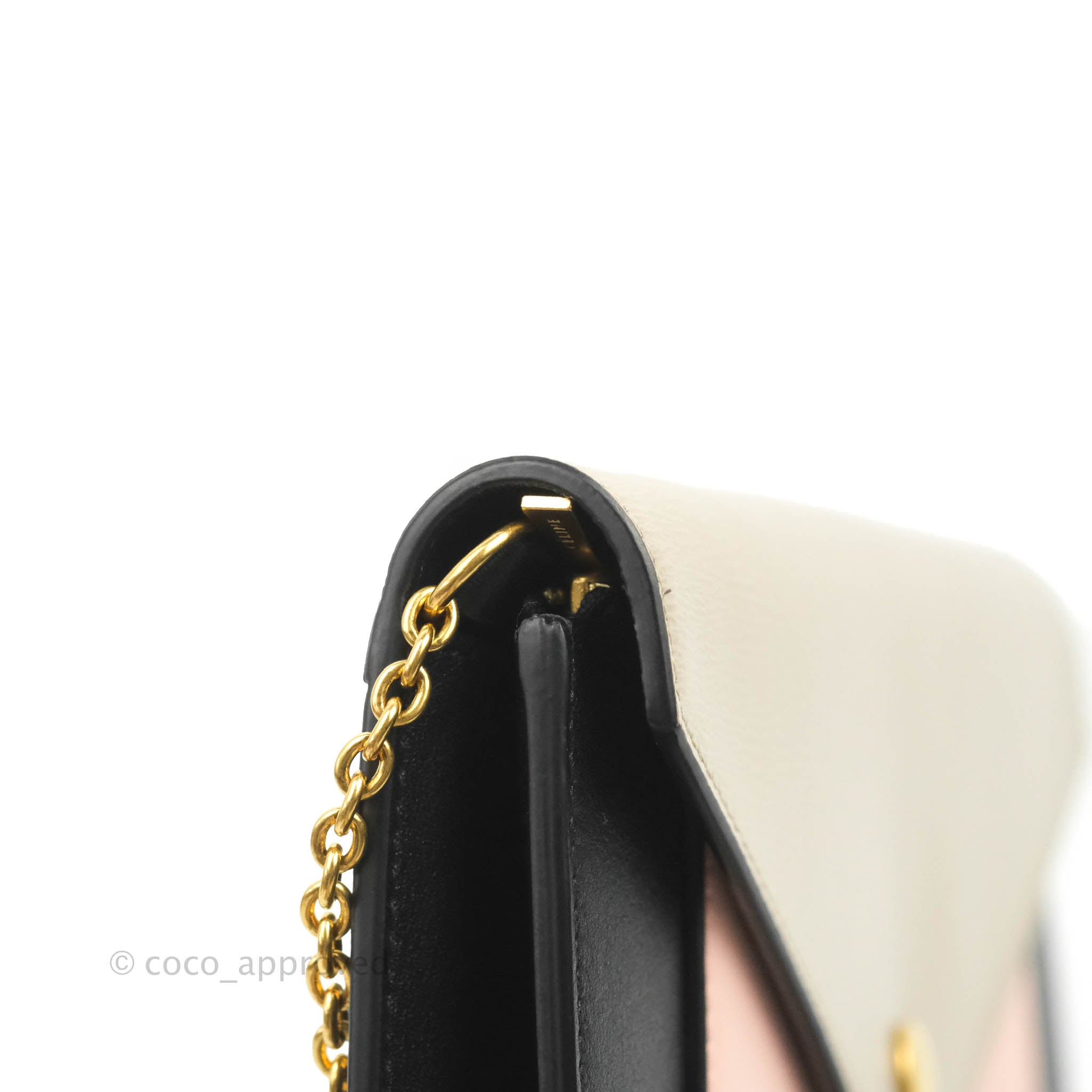 Celine Pocket Envelope Wallet on Chain - Beige, Pink & Black Crossbody Bag for Women | Perfect for Evening Parties, Date Nights & Daily Use