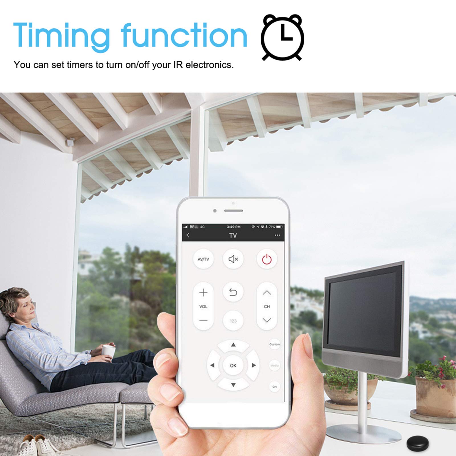 Smart WiFi IR Remote Controller Hub - Works with Alexa & Google Home, Tuya App Voice Control for TV, AC, Fan | Home Automation & Smart Living