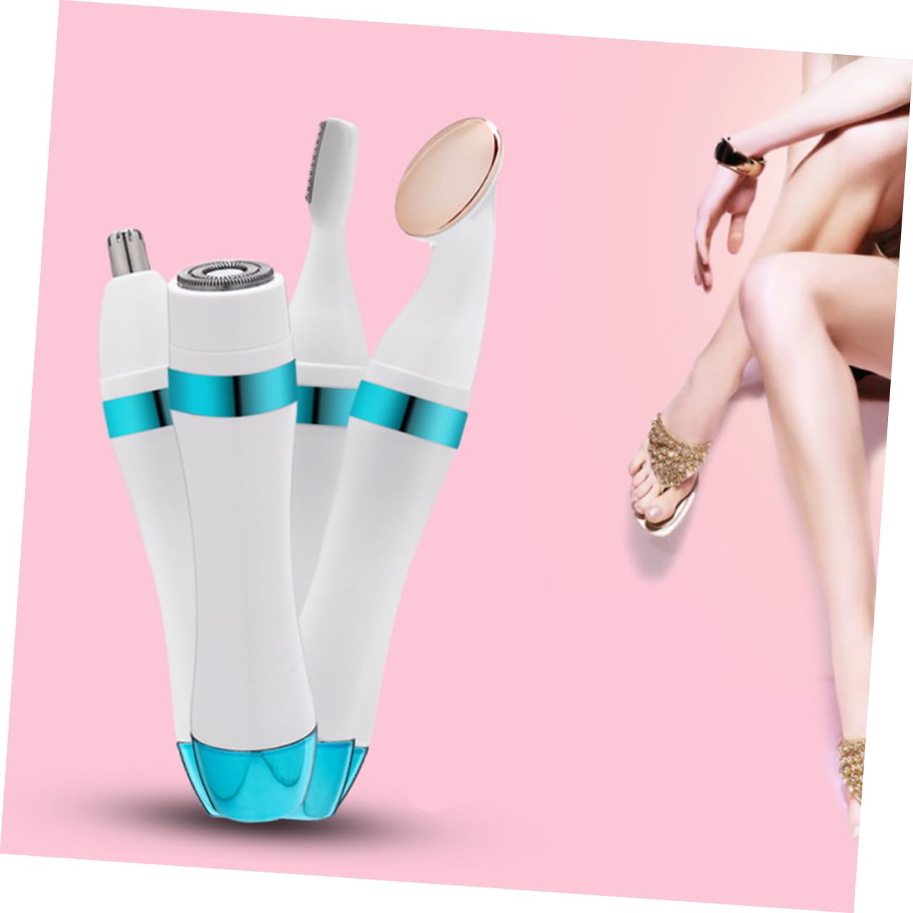 FOMIYES Women's Electric Facial Hair Remover - 4-in-1 Waterproof Body Hair Trimmer & Shaver for Smooth Skin - Perfect for Travel, Bikini Line, Legs & Underarms