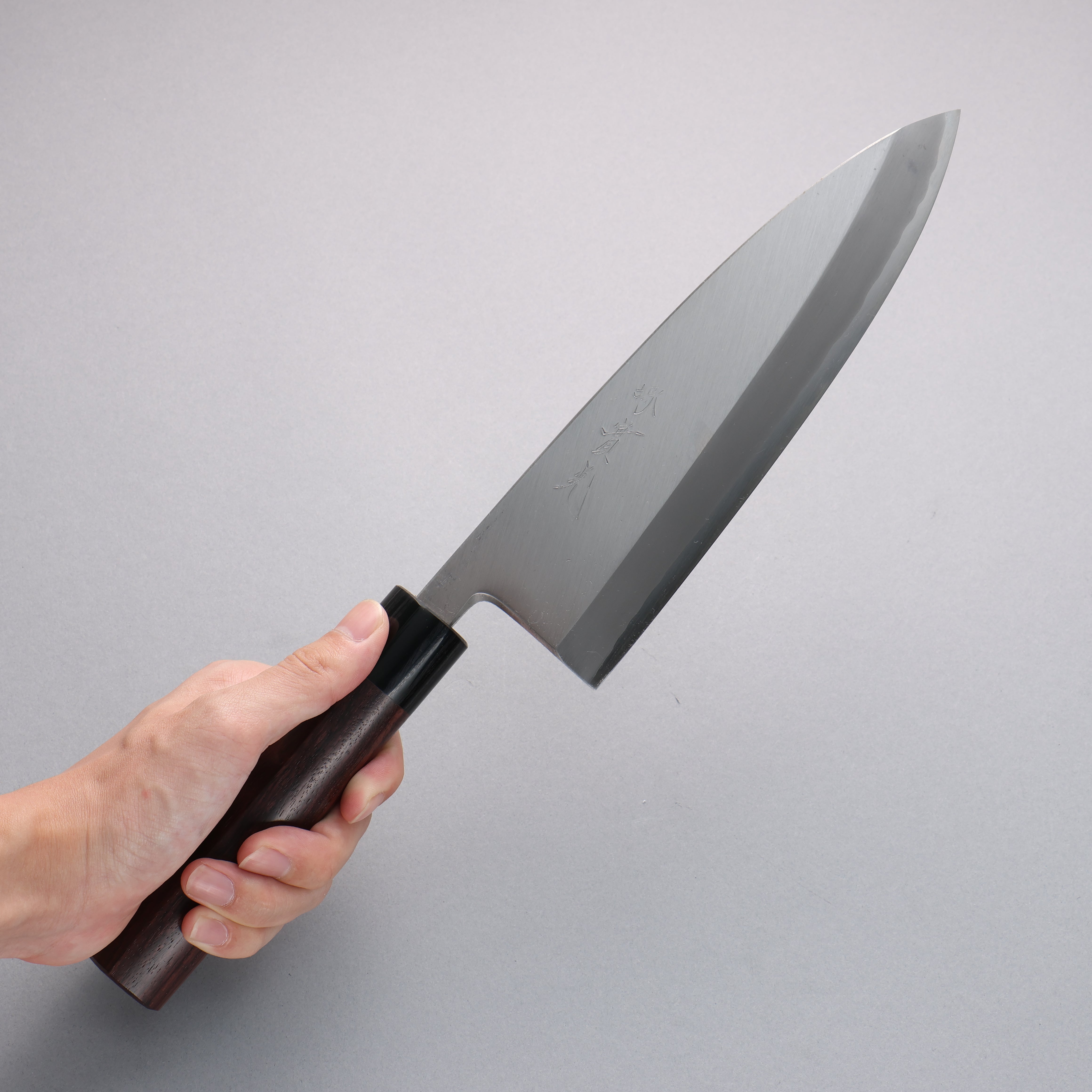 Premium Jikko Silver Steel No.3 Deba Knife 210mm with Ebony Handle - Professional Japanese Kitchen Knife for Sushi, Fish Filleting & Meat Cutting