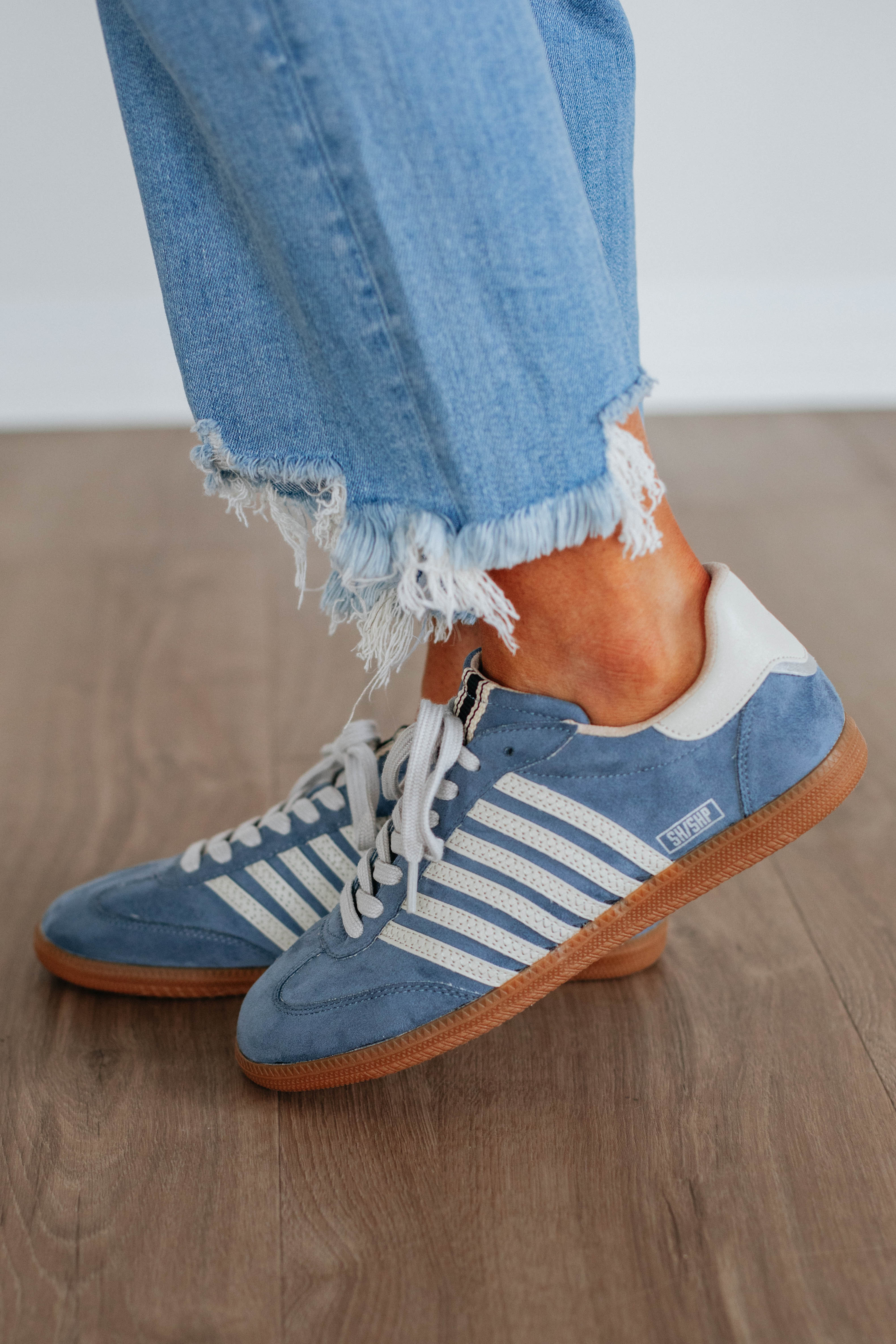 Trendy Dusty Blue Sneakers for Women - Fashionable & Comfortable Walking Shoes for Casual Outfits & Daily Wear