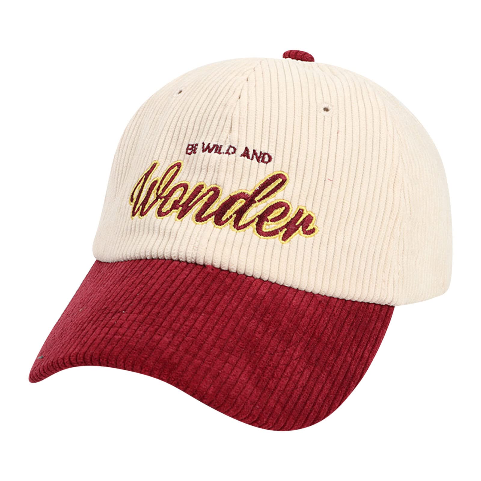 Vintage Corduroy Baseball Cap for Men & Women - Adjustable Classic Patchwork Hat for Golf, Fashion & Casual Wear | Stylish Unisex Cap for Outdoor Activities, Sports & Everyday Use