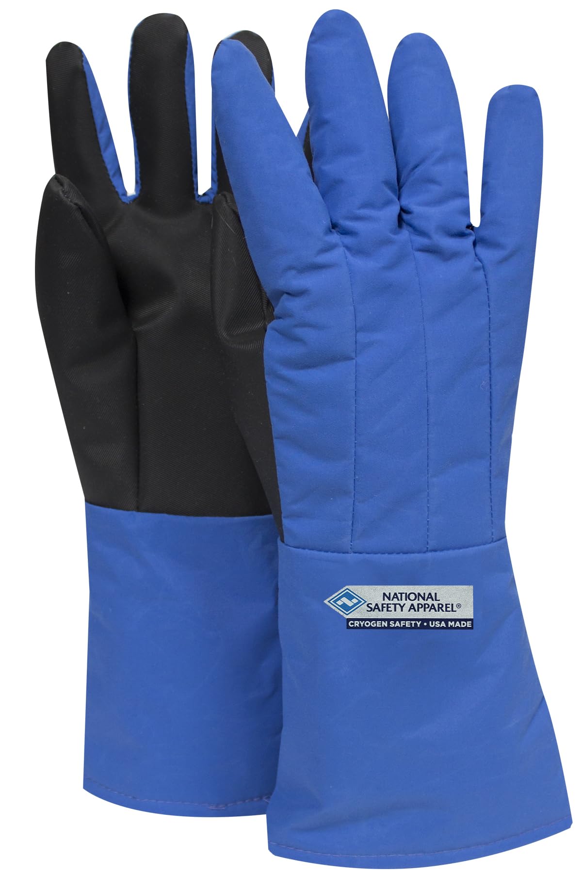 NATIONAL SAFETY APPAREL G99CRSGPLGMA Waterproof Cryogenic Safety Gloves - Nylon Taslan & PTFE Mid-Arm Protection with SaferGrip Palm, 14-15