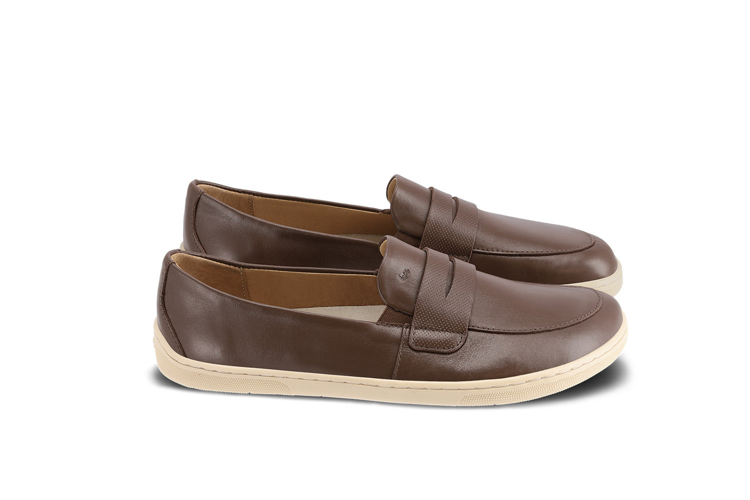 Barefoot Moccasins for Men & Women - Be Lenka Buena Soft Leather Minimalist Shoes in Dark Brown & Beige | Comfortable House Slippers, Indoor/Outdoor Walking Shoes for Home, Office & Travel