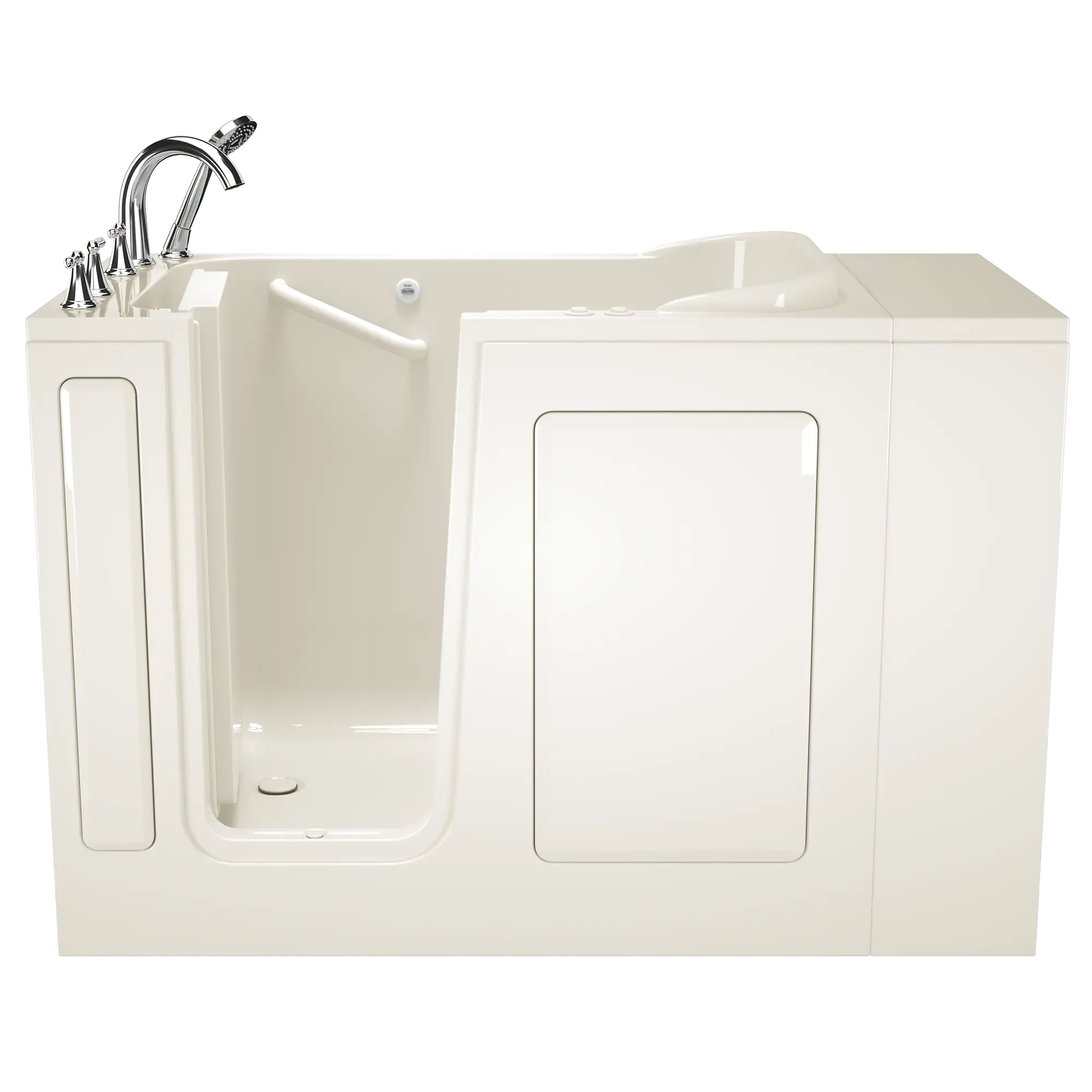 28x48 Inch Gelcoat Walk-in Bathtub with Air Spa & Whirlpool System - Left Hand Drain - ADA Compliant for Elderly & Mobility Needs - Perfect for Relaxation & Hydrotherapy at Home