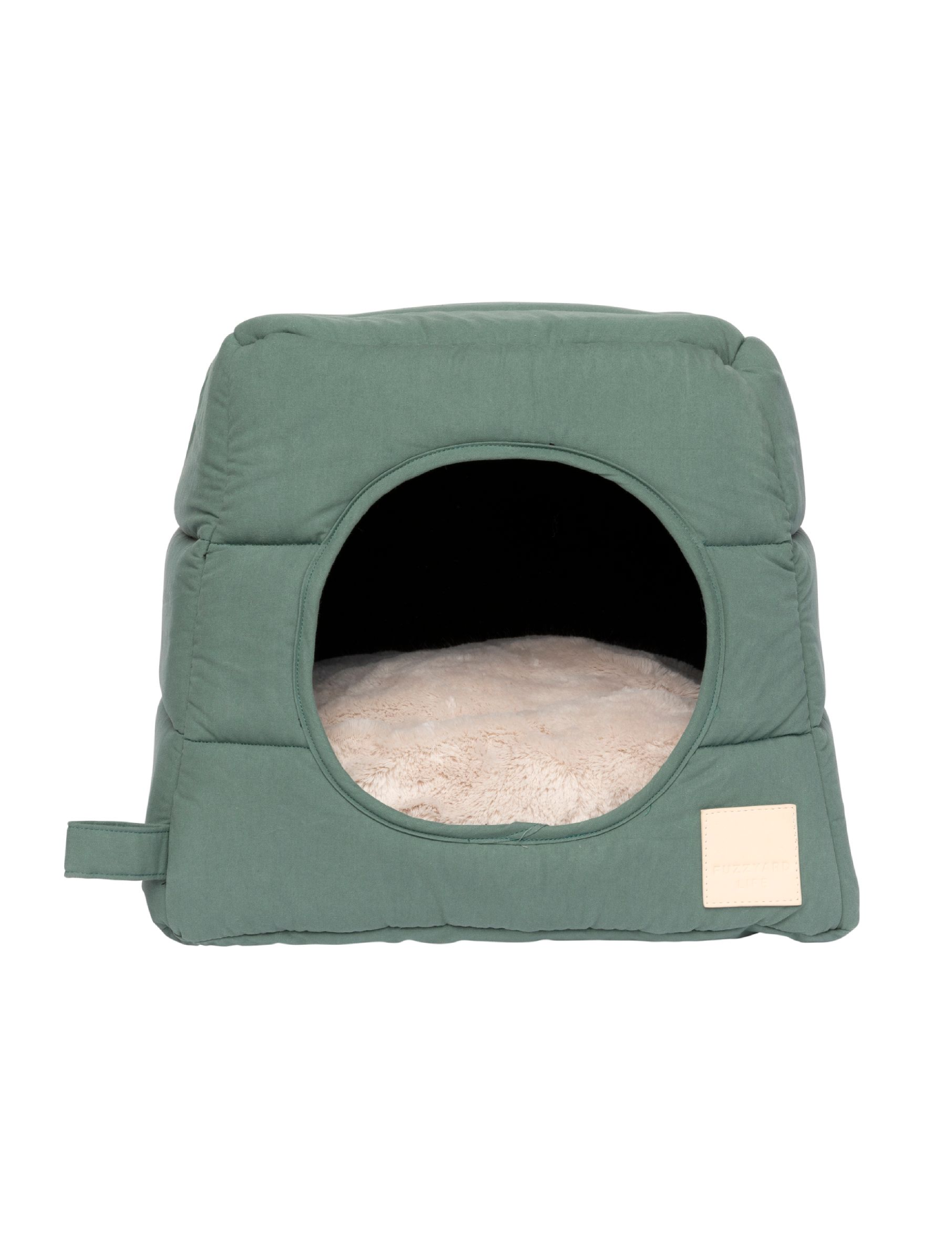 Fuzzyard Life Cat Cubby Pet Bed - Cozy Myrtle Green Cat Cave for Indoor Cats | Perfect for Napping, Lounging & Playtime