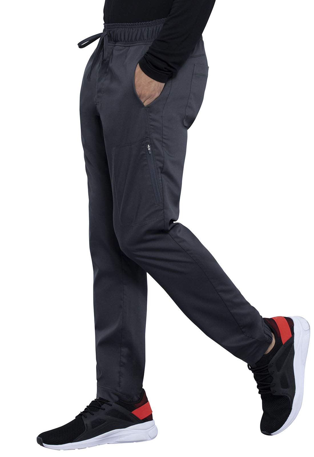 **Cherokee Men's Scrubs Pants - Natural Rise Jogger with Zip Cargo Pocket (WW012) - Comfortable & Durable for Medical Professionals & Healthcare Workers**