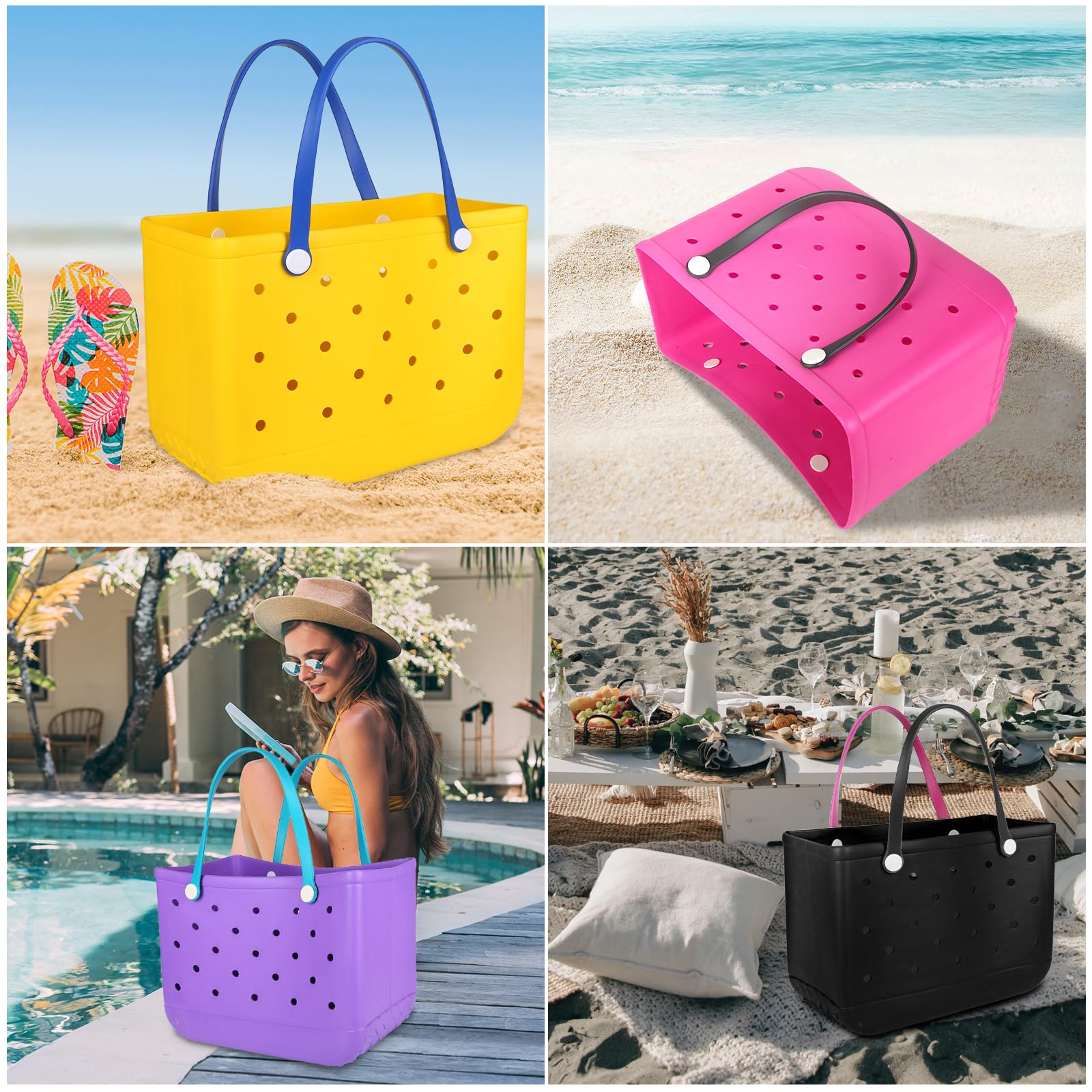 Extra Large Waterproof Beach Tote Bag for Men & Women - Heavy Duty Travel Duffel with Large Capacity - Perfect for Pool, Boat Trips, Gym & Vacation Getaways