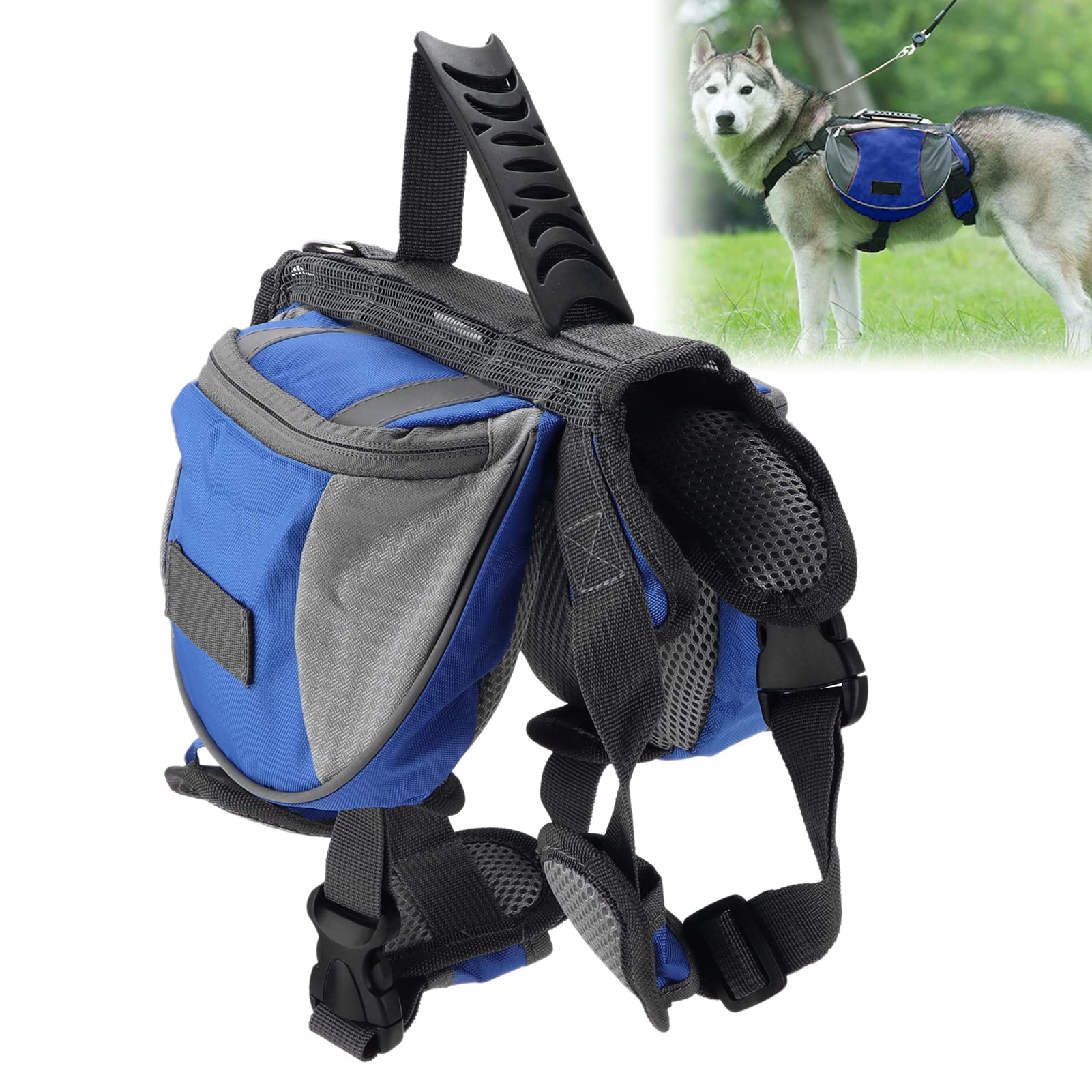 Entatial Dog Backpack - Durable Nylon Saddle Bag for Small, Medium & Large Dogs (Medium Size) - Perfect for Hiking, Travel & Outdoor Adventures with Your Pet