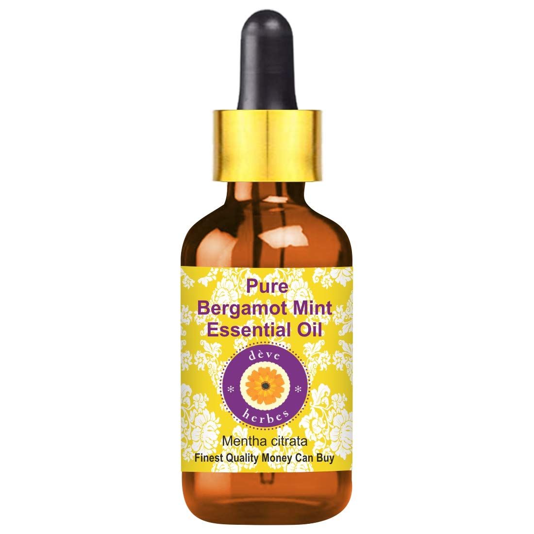 Pure Bergamot Mint Essential Oil (Mentha Citrata) 15ml - Steam Distilled with Glass Dropper - Aromatherapy, Stress Relief & Natural Fragrance for Diffusers, Massage & Skincare