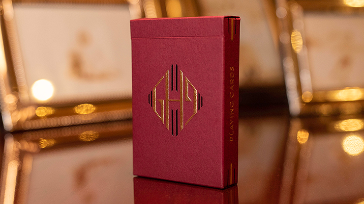 Premium Hollingworth Playing Cards - Burgundy Color, 100% Plastic, Waterproof & Durable for Poker, Blackjack, Magic Tricks & Casino Nights
