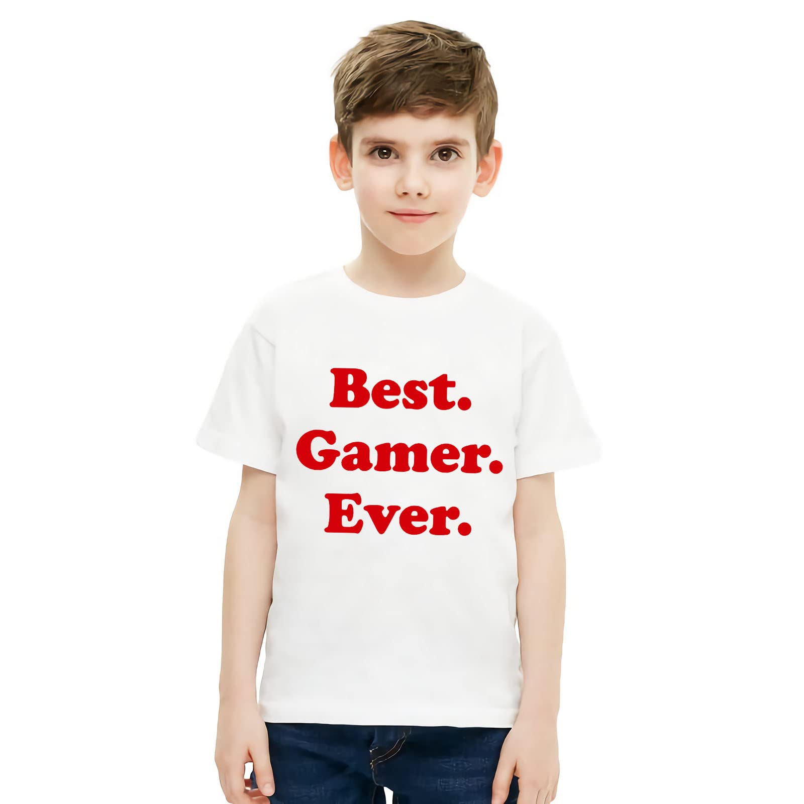 Best Gamer Ever Boys T-Shirt | Fun Gaming Graphic Tee | Youth Short Sleeve Cotton Top | Kids Shirt Sizes 5T-10T | Perfect for Birthday Gifts & Gaming Parties