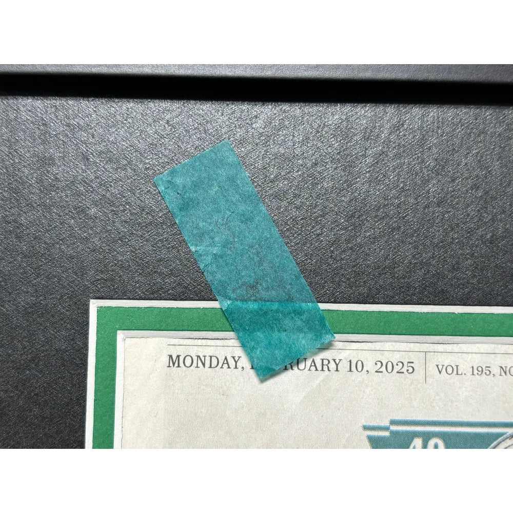 Philadelphia Eagles Super Bowl 59 Champions Framed Newspaper with Confetti - Authentic Inquirer Front Page - Perfect for Eagles Fans, Sports Memorabilia Collectors & Man Cave Decor