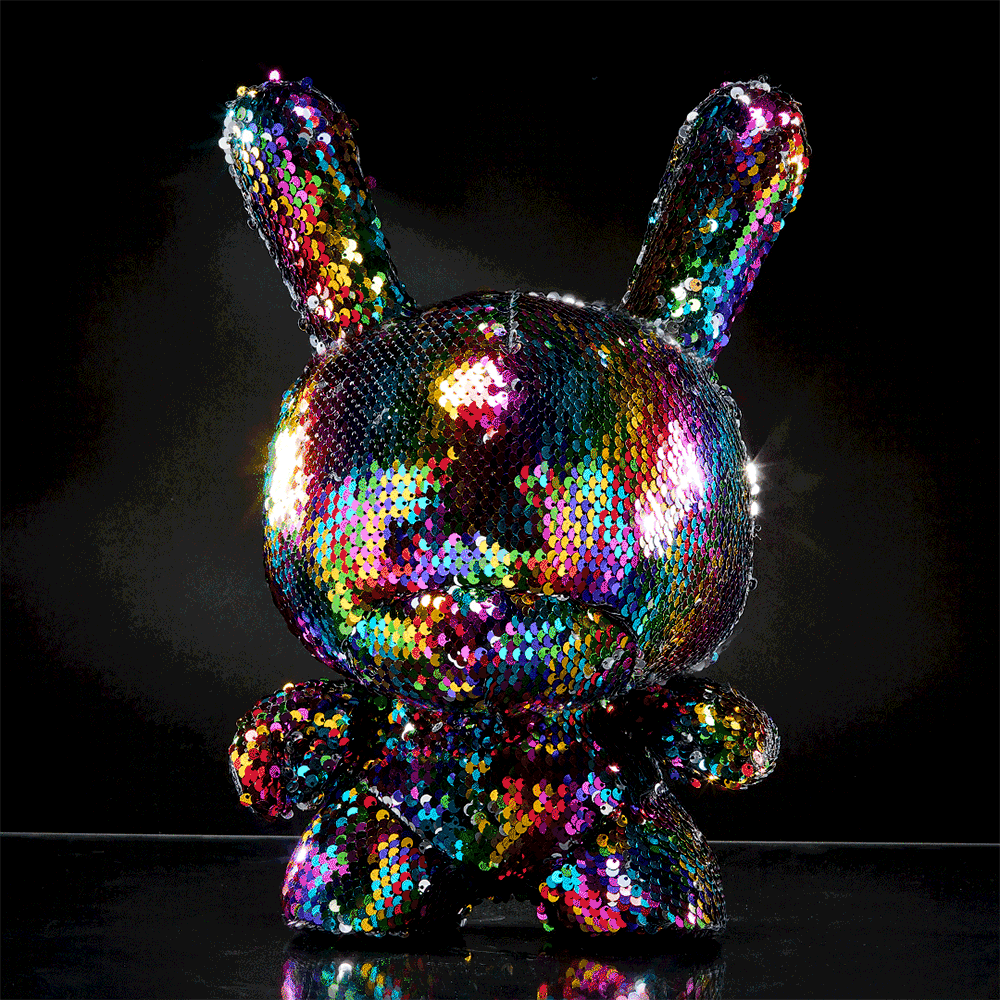 Kidrobot Flippin Rainbows 13-Inch Plush Dunny Toy - Cute Collectible Stuffed Animal for Home Decor, Gift Giving & Pop Culture Enthusiasts