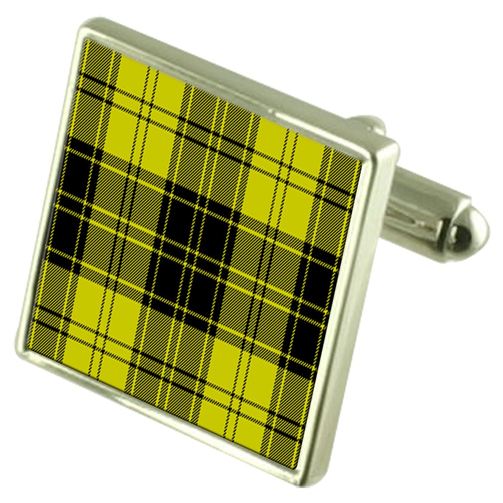 Personalized Tartan Clan MacLachlan Cufflinks Set - Engraved Gift Box - Perfect for Scottish Weddings, Formal Events & Groomsmen Gifts