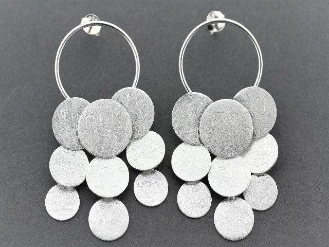 Elegant Rain Circle Chandelier Earrings for Women - Boho Dangle Drop Earrings for Party, Wedding & Evening Wear