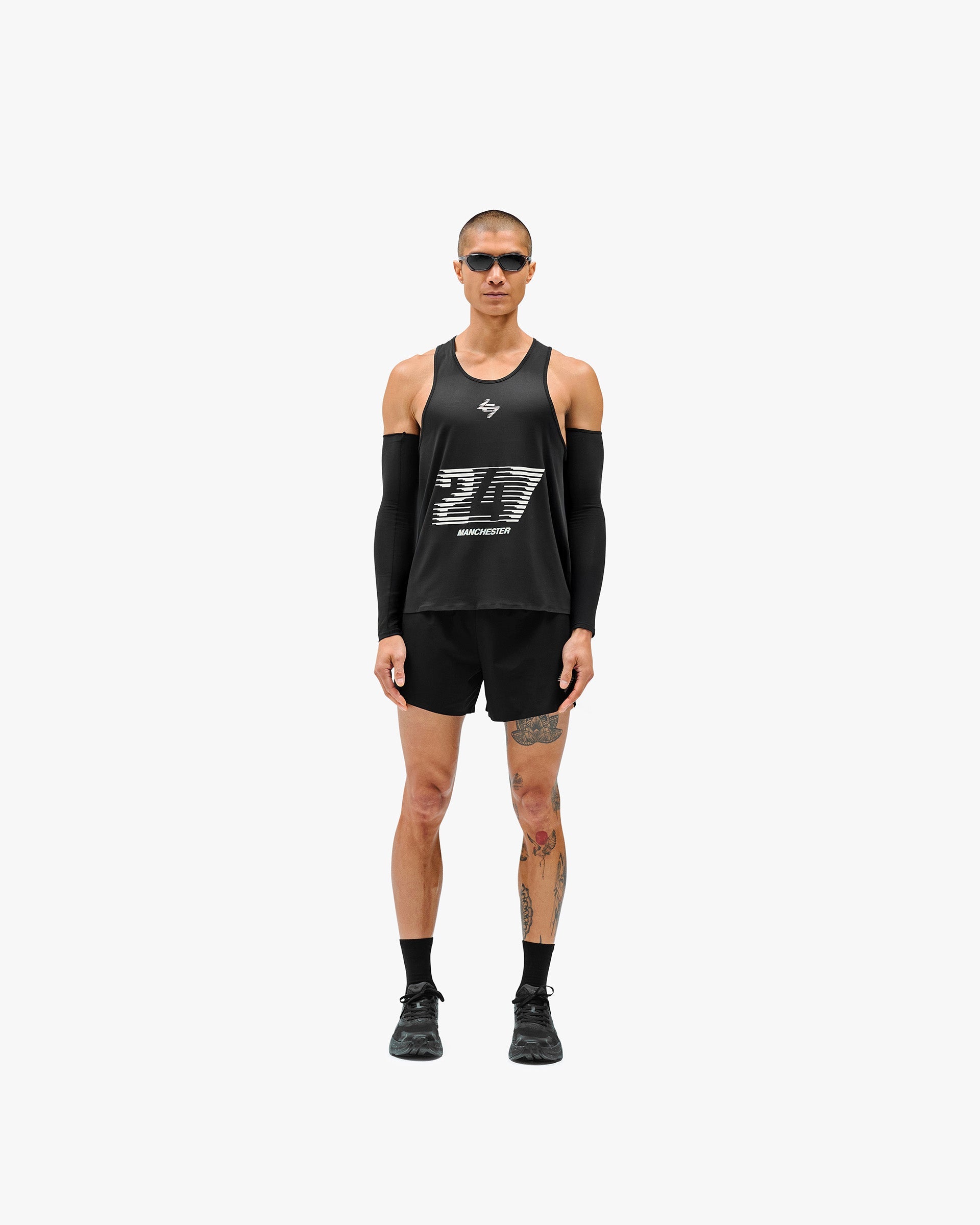 247 Manchester Singlet - Premium Black Cotton Tank Top for Men & Women | Gym, Workout, Running & Casual Wear