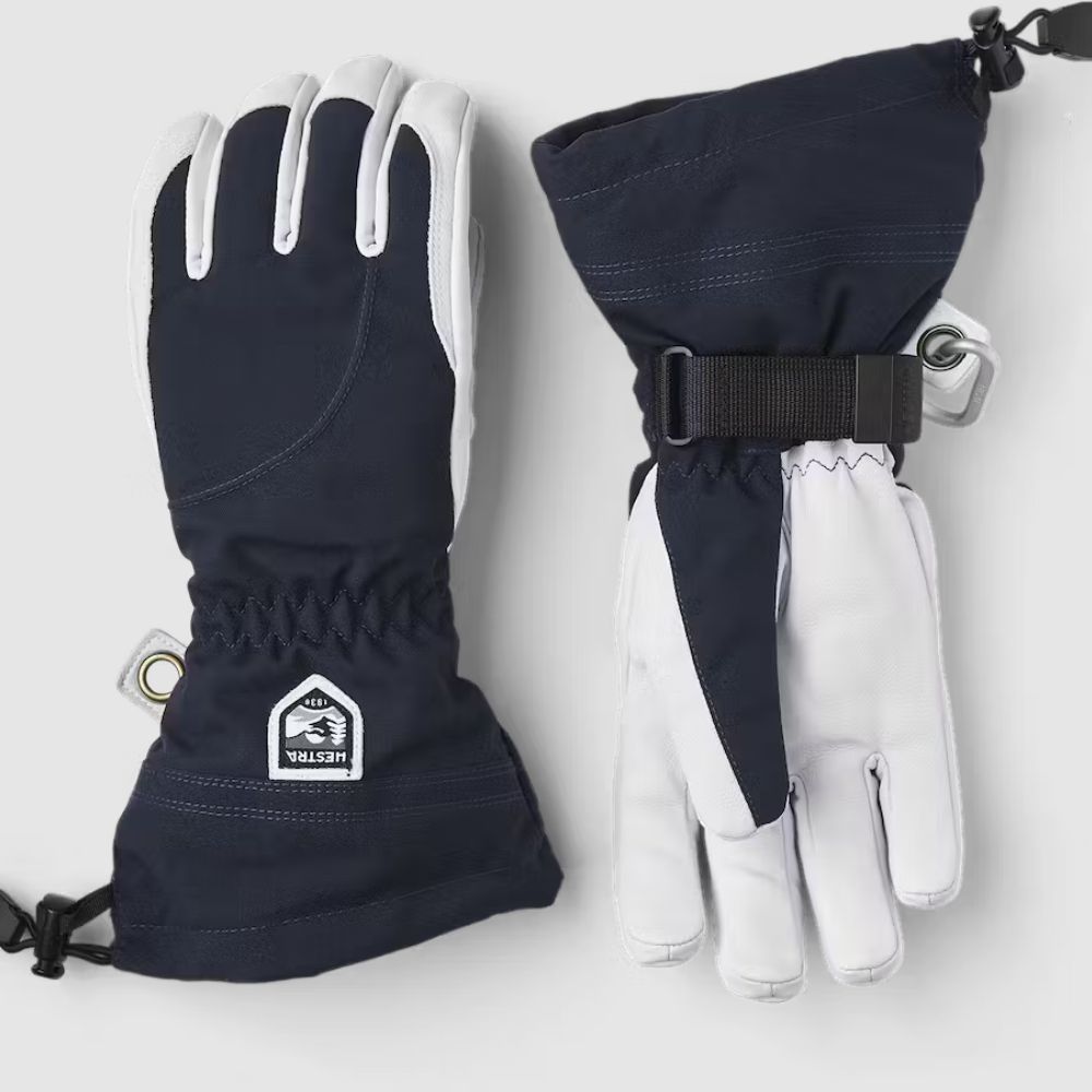 Hestra Heli Women's Ski Gloves - Navy/Offwhite - Warm Waterproof Winter Gloves for Skiing, Snowboarding & Outdoor Activities