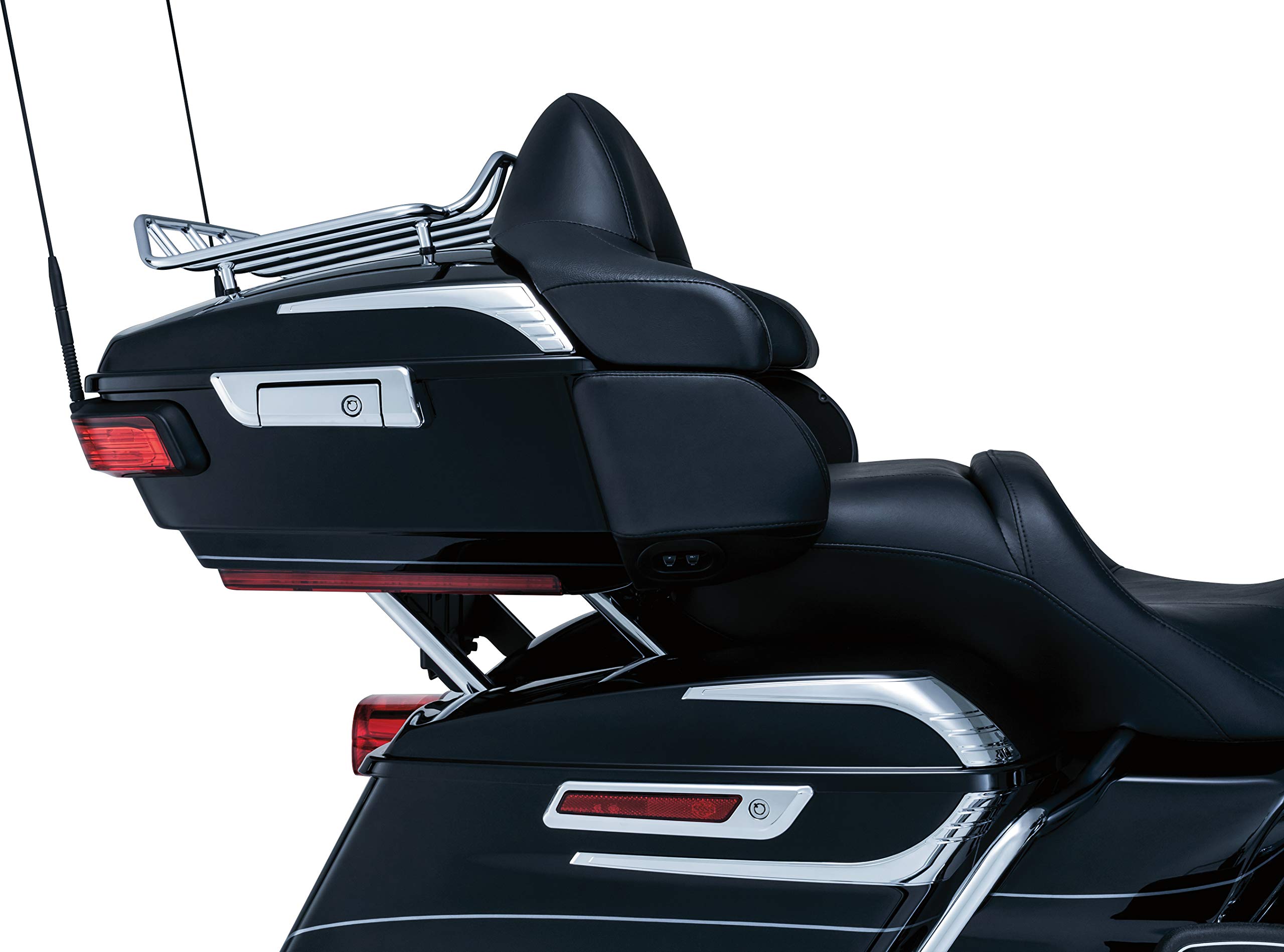 Kuryakyn 8956 Black Tour-Pak Trunk Luggage Rack & Storage Accessory - Relocator Kit for 2014-2019 Harley-Davidson Motorcycles | Perfect for Long Rides & Road Trips