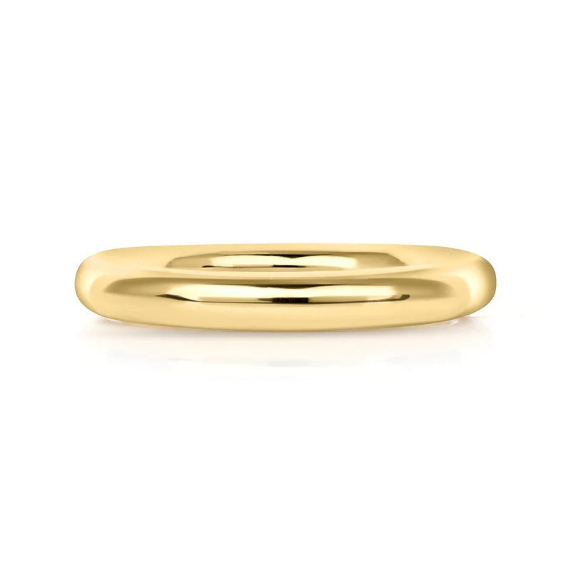 Single Stone Medium Leda Band - Elegant Solitaire Engagement Ring for Women | Perfect for Proposals, Anniversaries & Romantic Occasions
