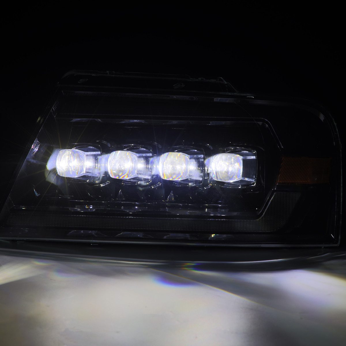 04-08 Ford F150 & 06-08 Lincoln Mark LT NOVA Series LED Projector Headlights - Alpha Black - Upgrade Your Truck's Lighting for Night Driving & Off-Road Adventures