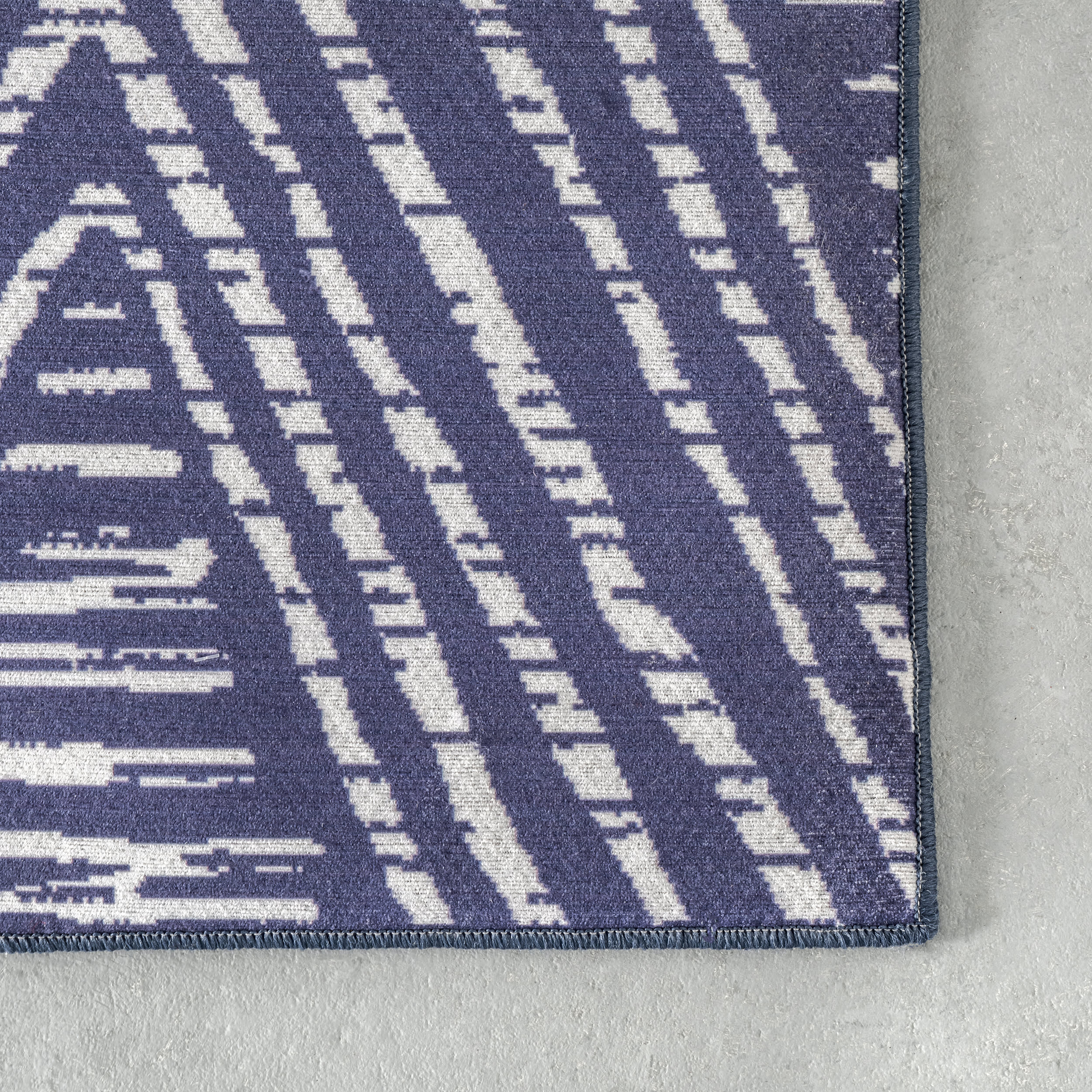 Suzy Trellis Washable Indoor/Outdoor Rug - Blue | Non-Slip, Durable & Easy to Clean | Perfect for Living Room, Patio & Entryway Decor