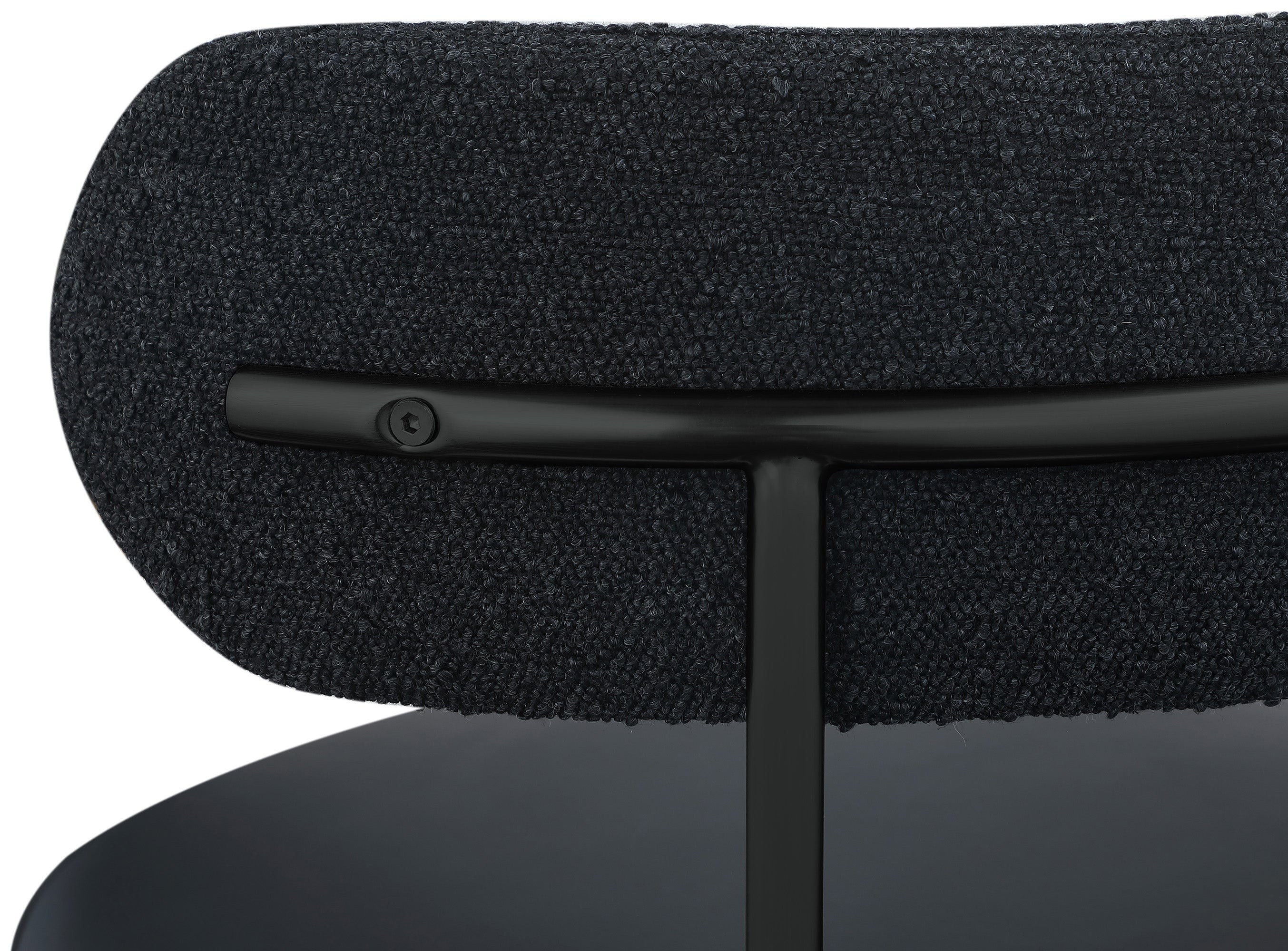 Vegan Leather & Boucle Fabric Dining Chair - Modern Comfort for Home, Office & Restaurant Use