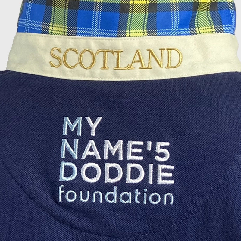 Ellis Rugby Doddie Weir Tartan Polo Shirt - Men's Classic Cotton Rugby Shirt with Tartan Design - Perfect for Casual Wear, Sports Events & Scottish Heritage Celebrations