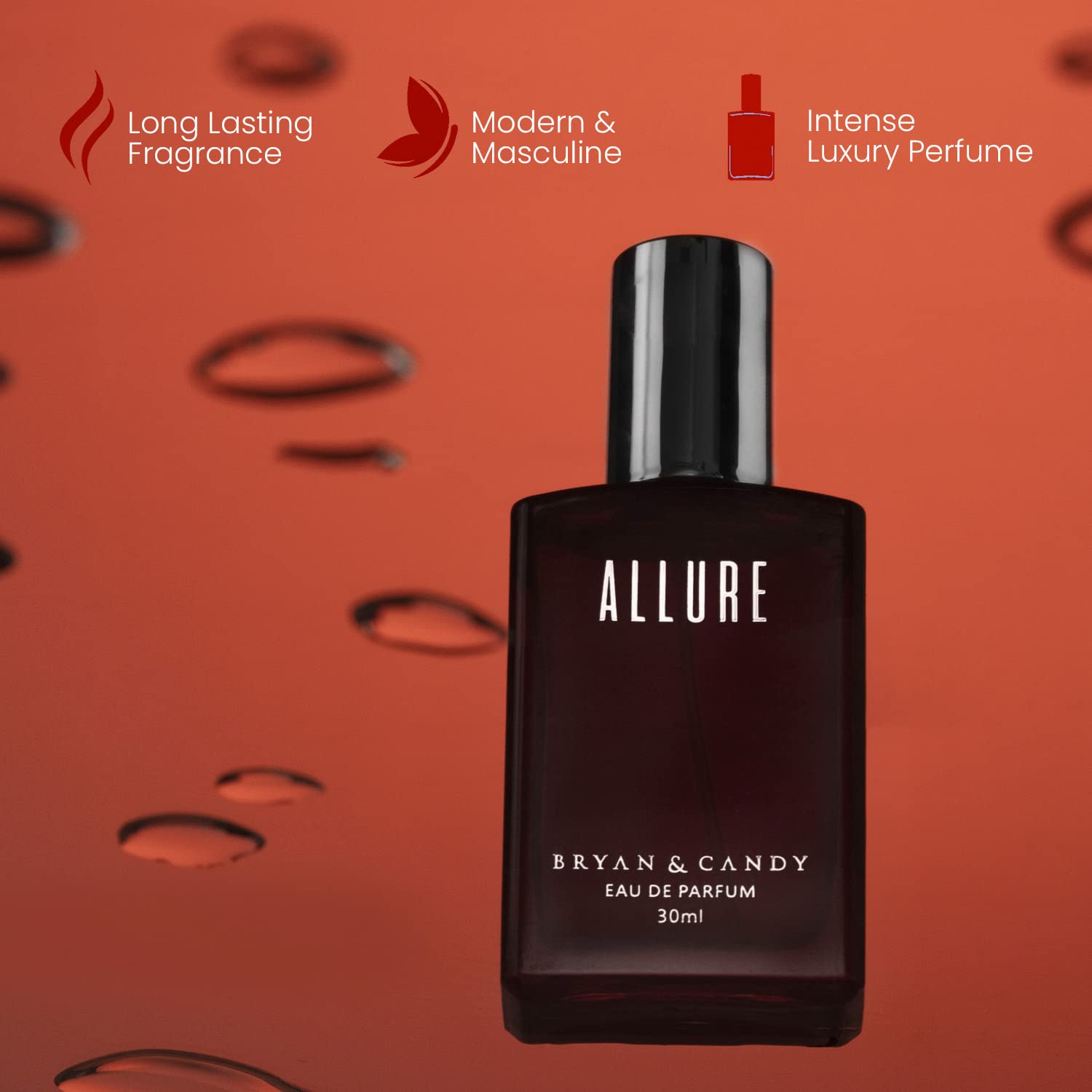 Bryan & Candy Allure EDP Perfume for Men - 30ml Long-Lasting Fresh & Soothing Cologne | Daywear, Office & Special Occasion Fragrance
