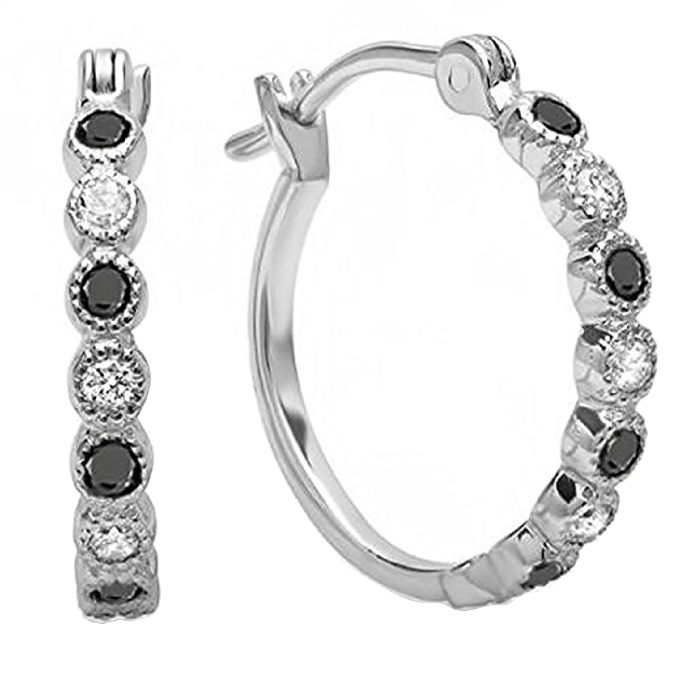 18K Solid White Gold Dainty Hoop Earrings for Women - Elegant Fine Jewelry Gift for Her | Perfect for Weddings, Date Nights & Special Occasions
