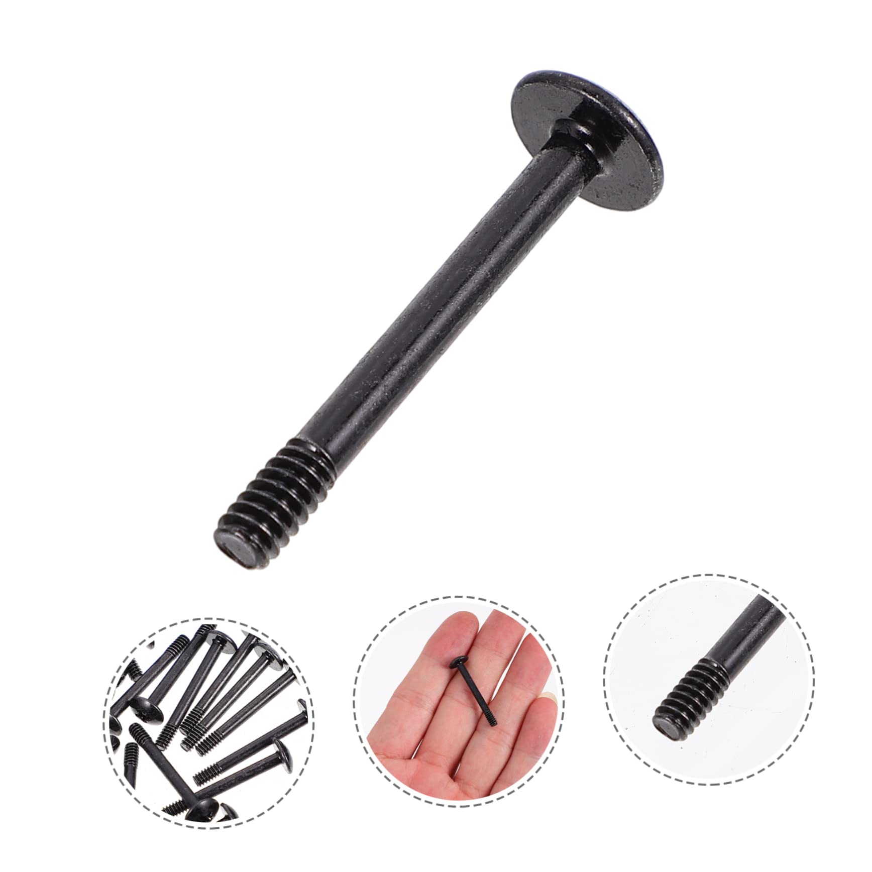 50pcs Black Self-Tapping Computer Case Fan Screws - Replacement Radiator & Cooling Fan Screws for PC Builds, RGB Fans & Ventilation Systems - Perfect for Gaming Rigs, Workstations & DIY Computer Upgrades