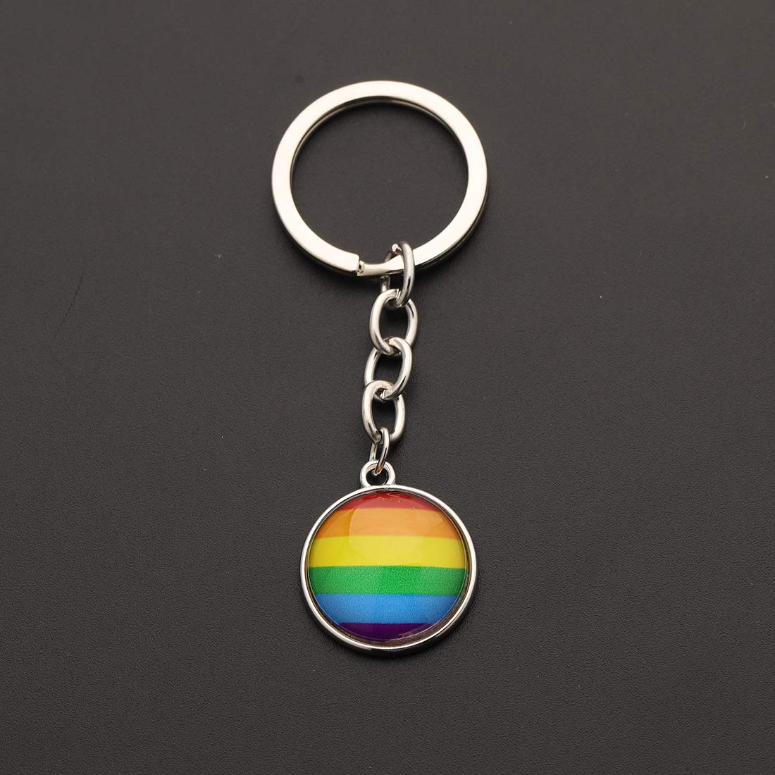 CHOORO Rainbow Pride Keychain - LGBT Jewelry Gift for Gay, Bisexual & Transgender - Perfect for Pride Month, LGBTQ+ Events & Everyday Carry