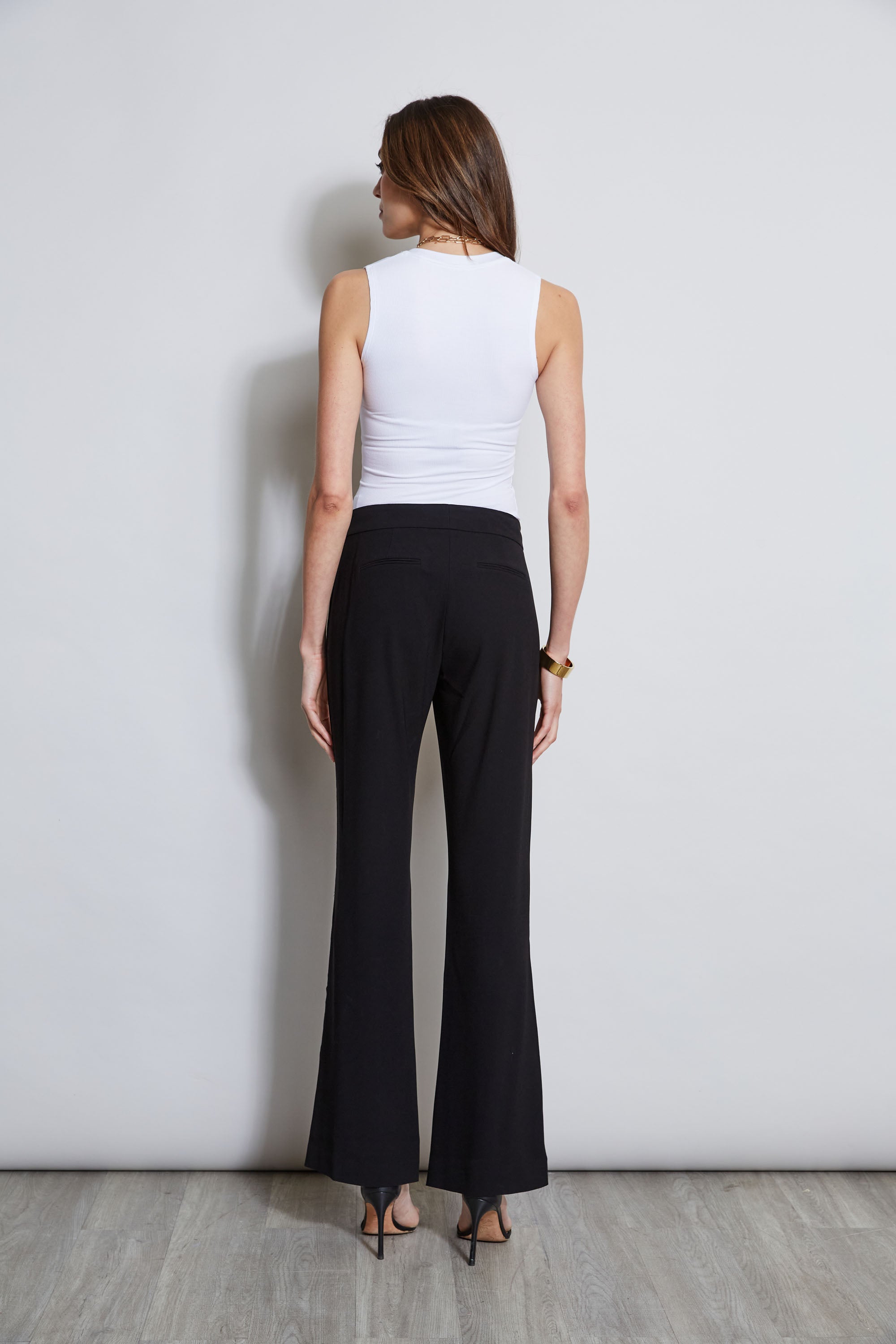 Elegant Lace Trim Fit & Flare Pants for Women - Vintage Style High Waisted Flowy Trousers - Perfect for Weddings, Parties & Special Occasions