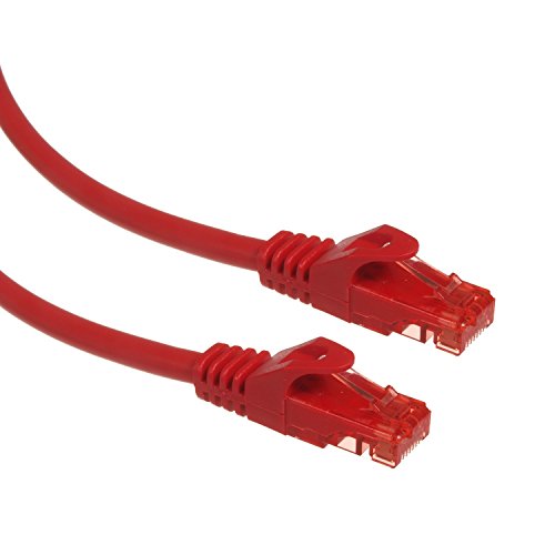 Maclean MCTV Cat 6 Ethernet Cable 1m - 1000Mbps High-Speed RJ45 LAN Network Cable, UTP Patch Cord, Red - Perfect for Home Office, Gaming & Streaming Setup