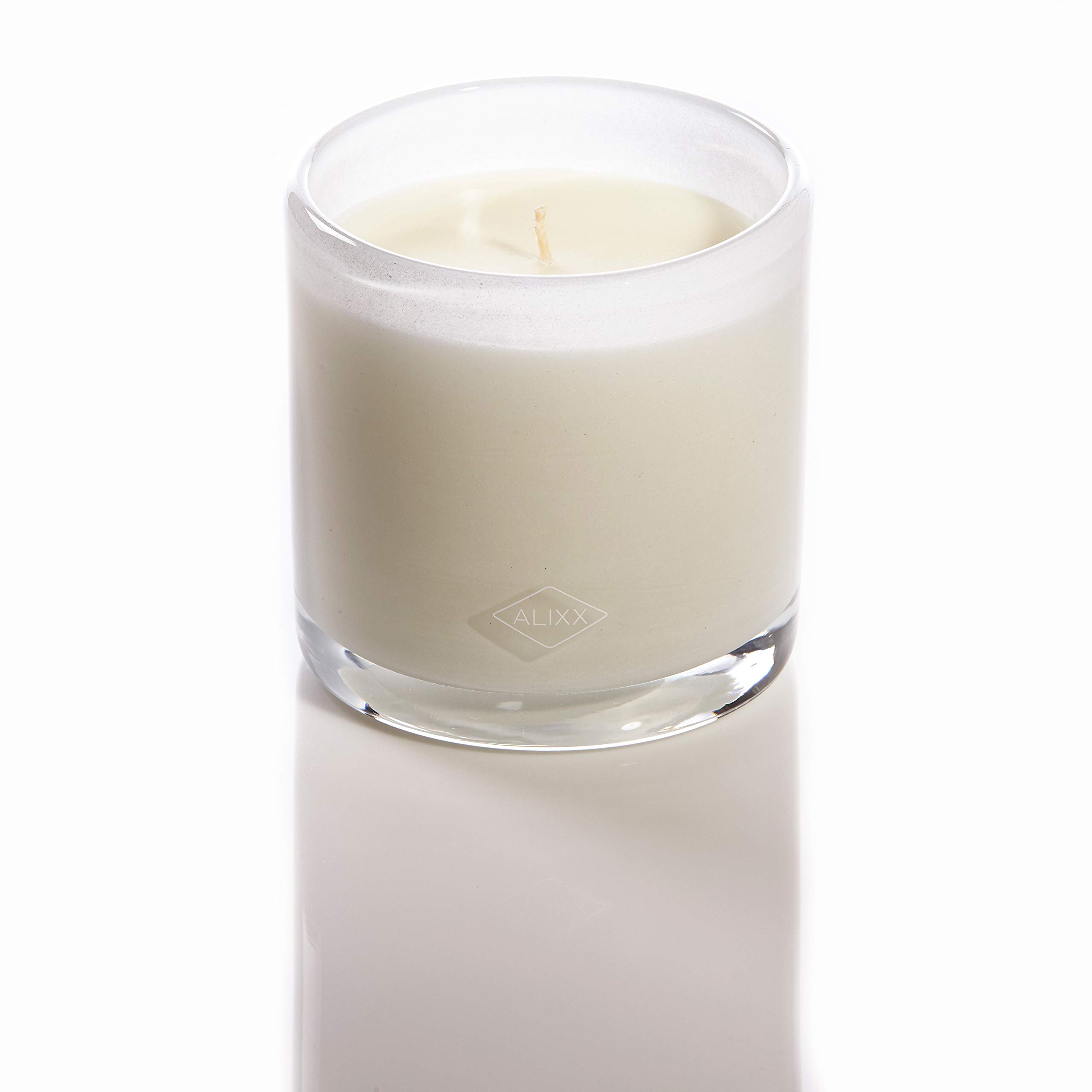 Alixx Scented Candle - Thé/White Glass (15oz Medium Size) for Home Decor, Relaxation & Aromatherapy | Perfect for Living Room, Bedroom & Spa