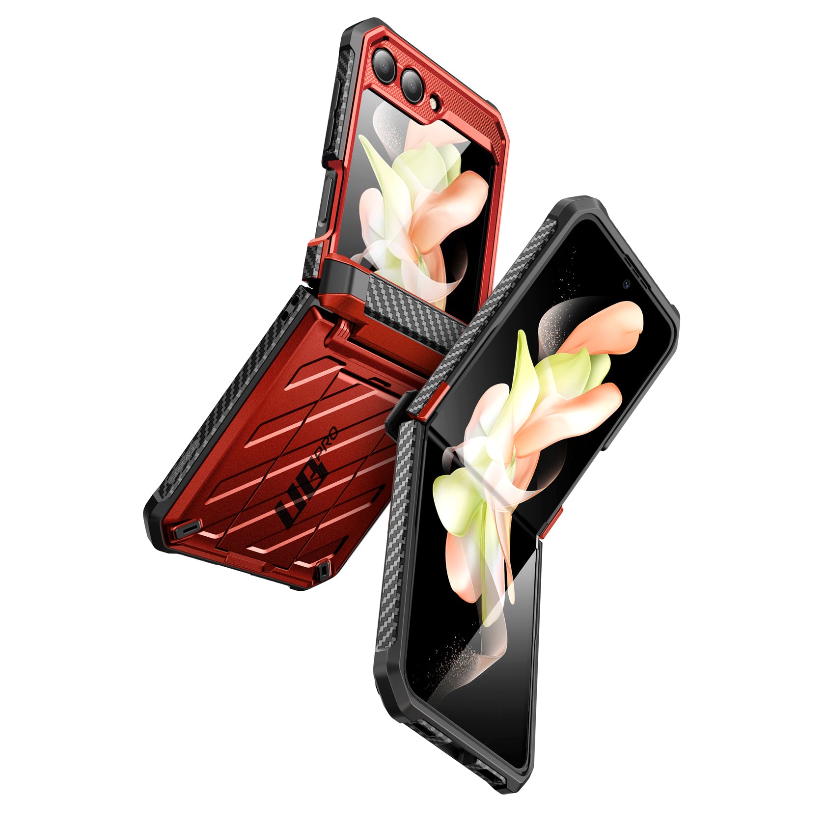 Samsung Galaxy Z Flip5 Unicorn Beetle PRO Heavy Duty Rugged Case with Belt Clip - Shockproof, Military-Grade Protection - Metallic Red (Open Box) - Perfect for Outdoor Adventures, Construction Work & Extreme Sports