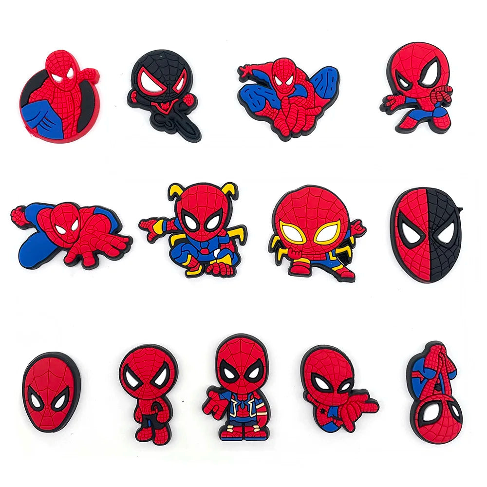 MINISO Marvel Superhero DIY Shoe Charms - Cartoon Character Accessories for Sandals & Clogs - Decorative Pins for Kids Gifts & Garden Fashion Accessories (Perfect for Birthday Presents & Cosplay Outfits)